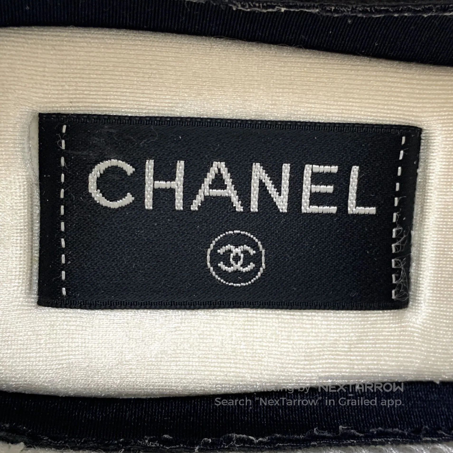 Chanel Chanel Gray White Logo Casual Sneakers . Size US 8 / IT 38 - 7 Thumbnail