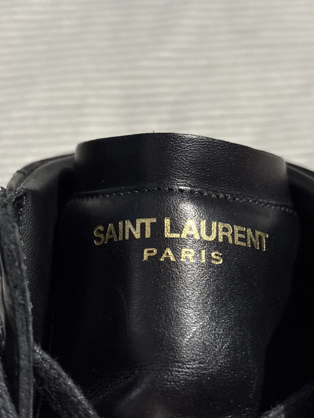 Saint Laurent Paris 40 Saint Laurent Studded High Top Rhinestone leather sneaker Size US 8 / EU 41 - 6 Thumbnail