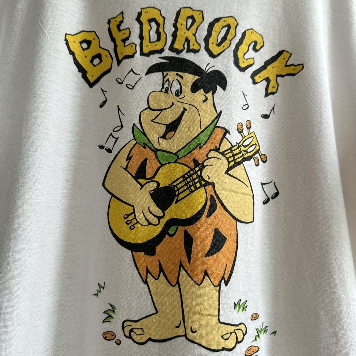 Vintage Vintage 90s Flintstones Bedrock Single Stitch Graphic Tee Size US XL / EU 56 / 4 - 4 Thumbnail