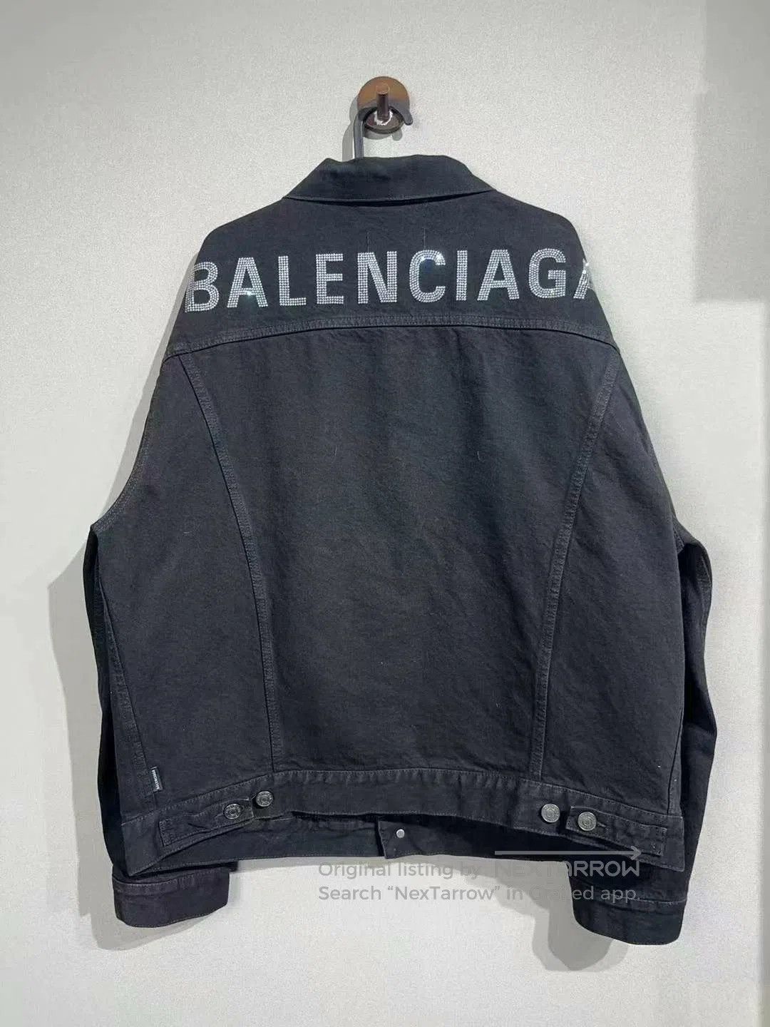 Balenciaga balenciaga black rhinestone denim jacket. Size S / US 4 / IT 40 - 2 Thumbnail