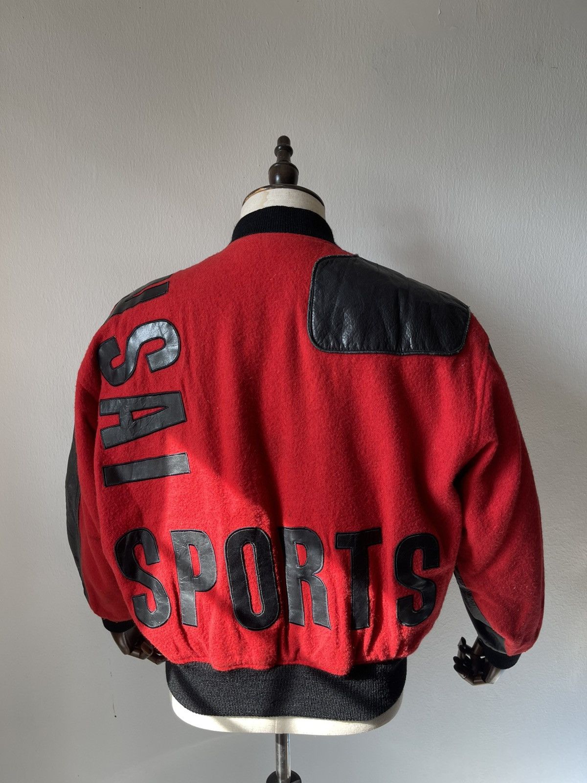 Kansai Yamamoto Rare 80s Kansai Sport Bomber Leather Jacket 97 Size US M / EU 48-50 / 2 - 5 Thumbnail