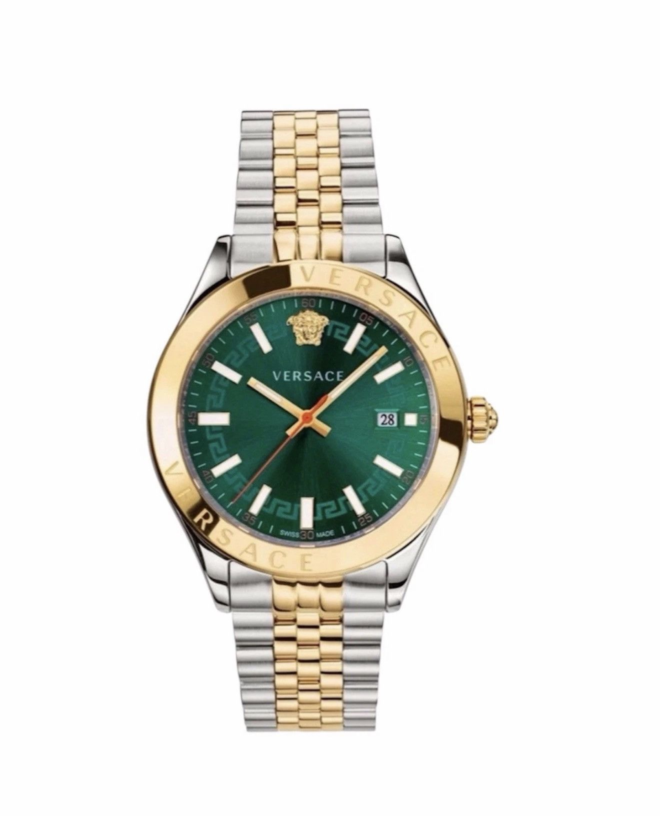 Versace Women's Versace One Size Gold & Silver Green Dial Watch Size ONE SIZE - 1 Thumbnail