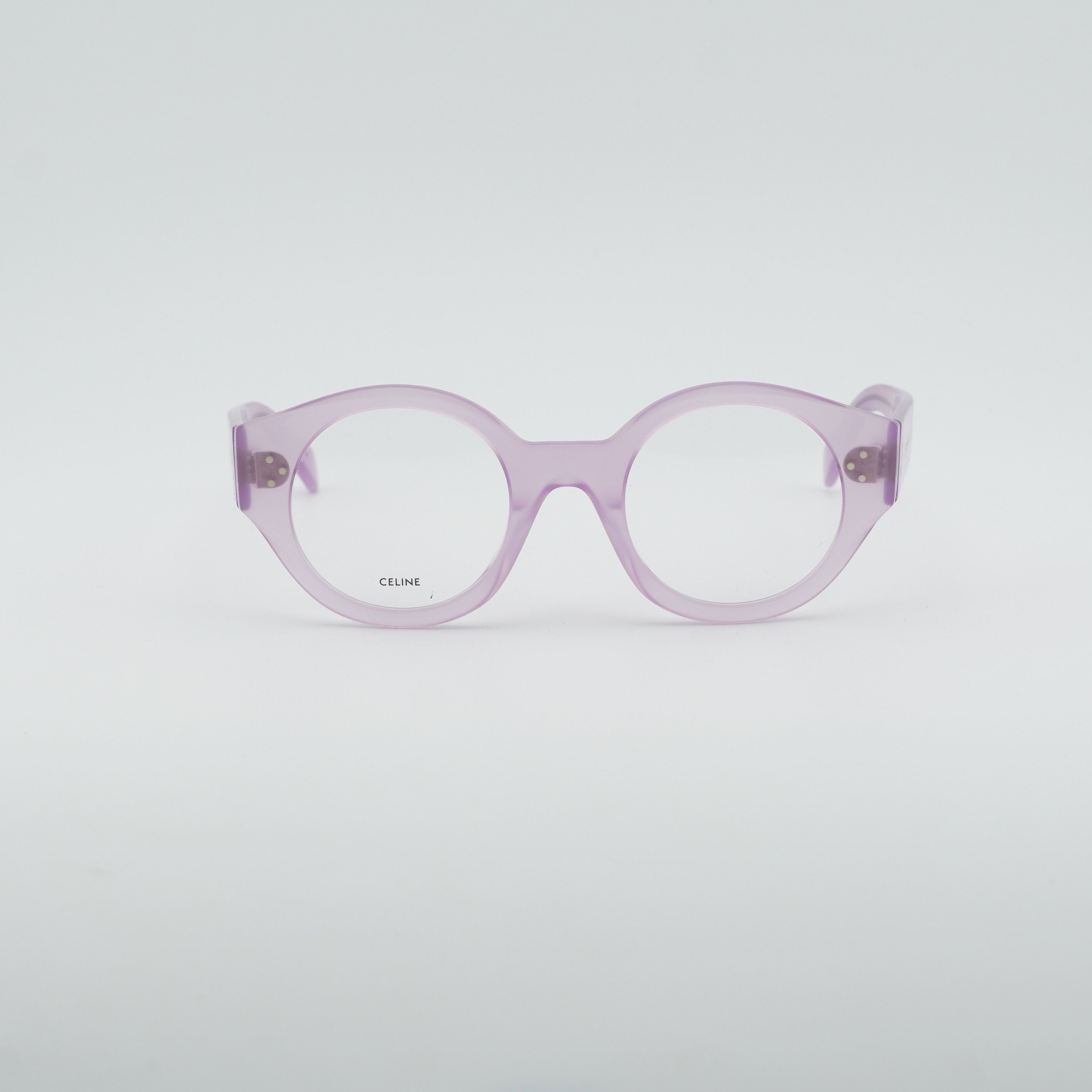 Celine Celine CL50123I 078 Eyeglasses Shiny Lilac 48mm Round Frame Size ONE SIZE - 7 Thumbnail