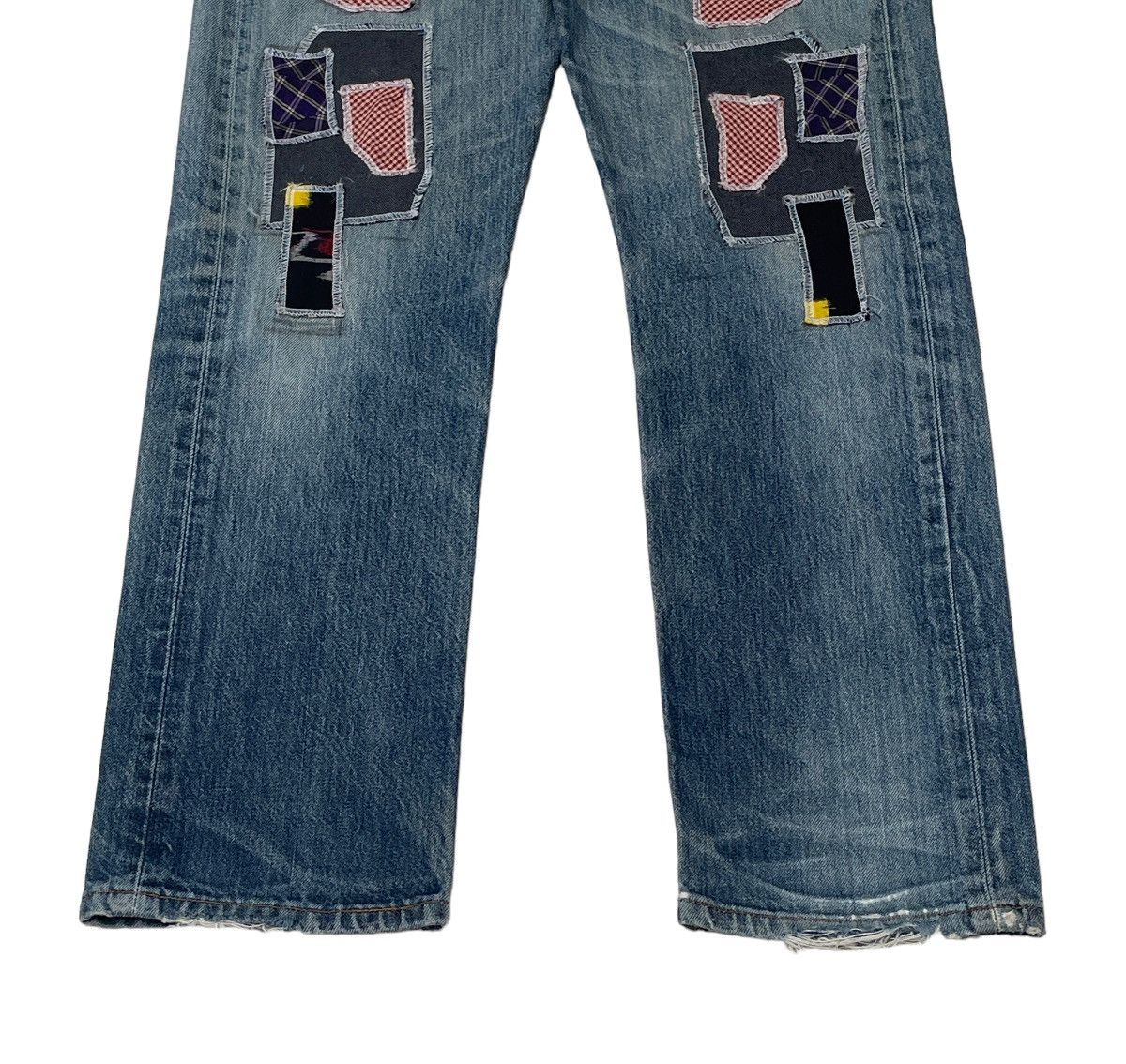 Levi's Vintage Brand Levi’s 501 Made In Usa Patchwork Jeans 1990s Size US 29 - 6 Thumbnail