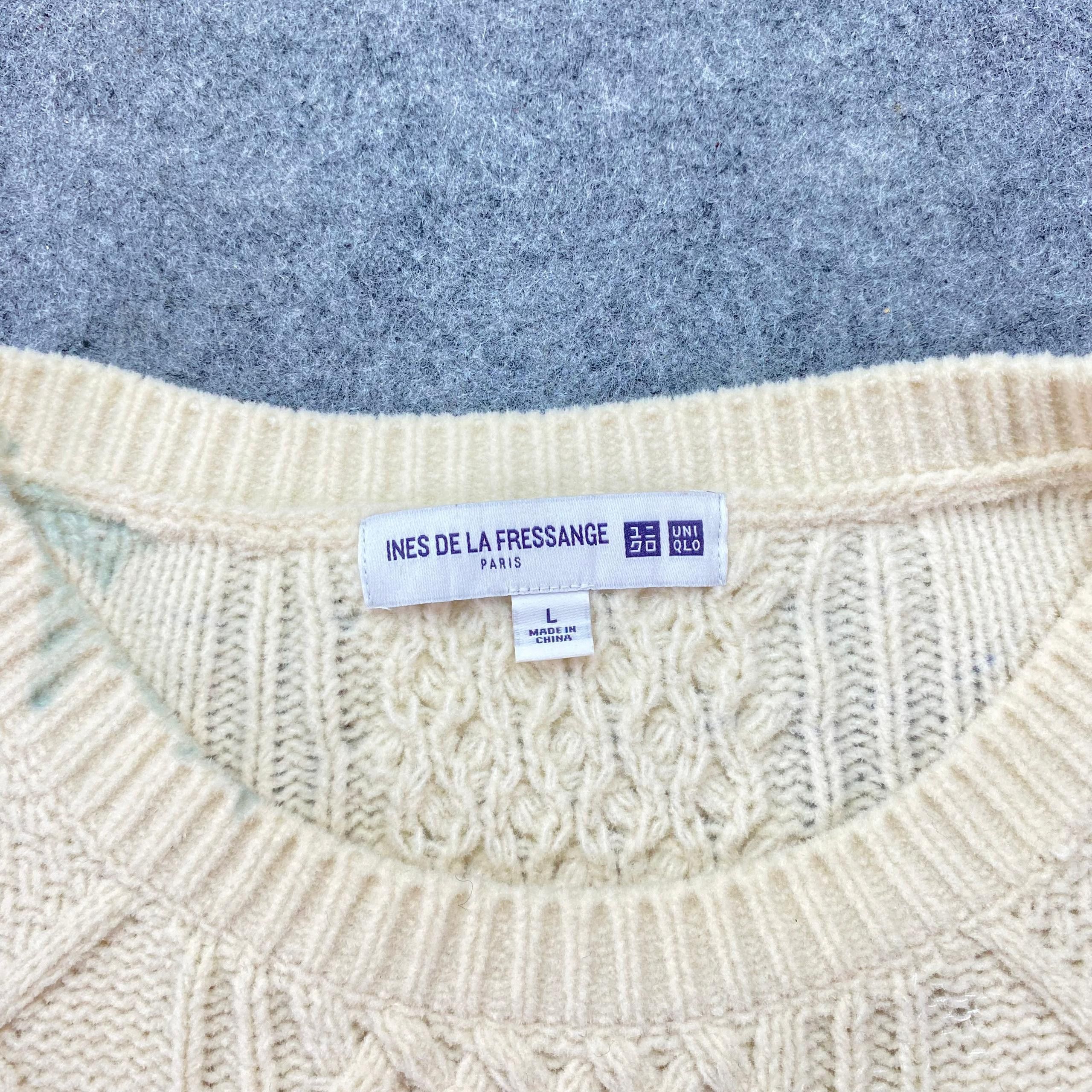 Uniqlo Vintage Ines Des La Fresangge Paris Uniqlo Cardigan Knitwear Size US L / EU 52-54 / 3 - 6 Thumbnail