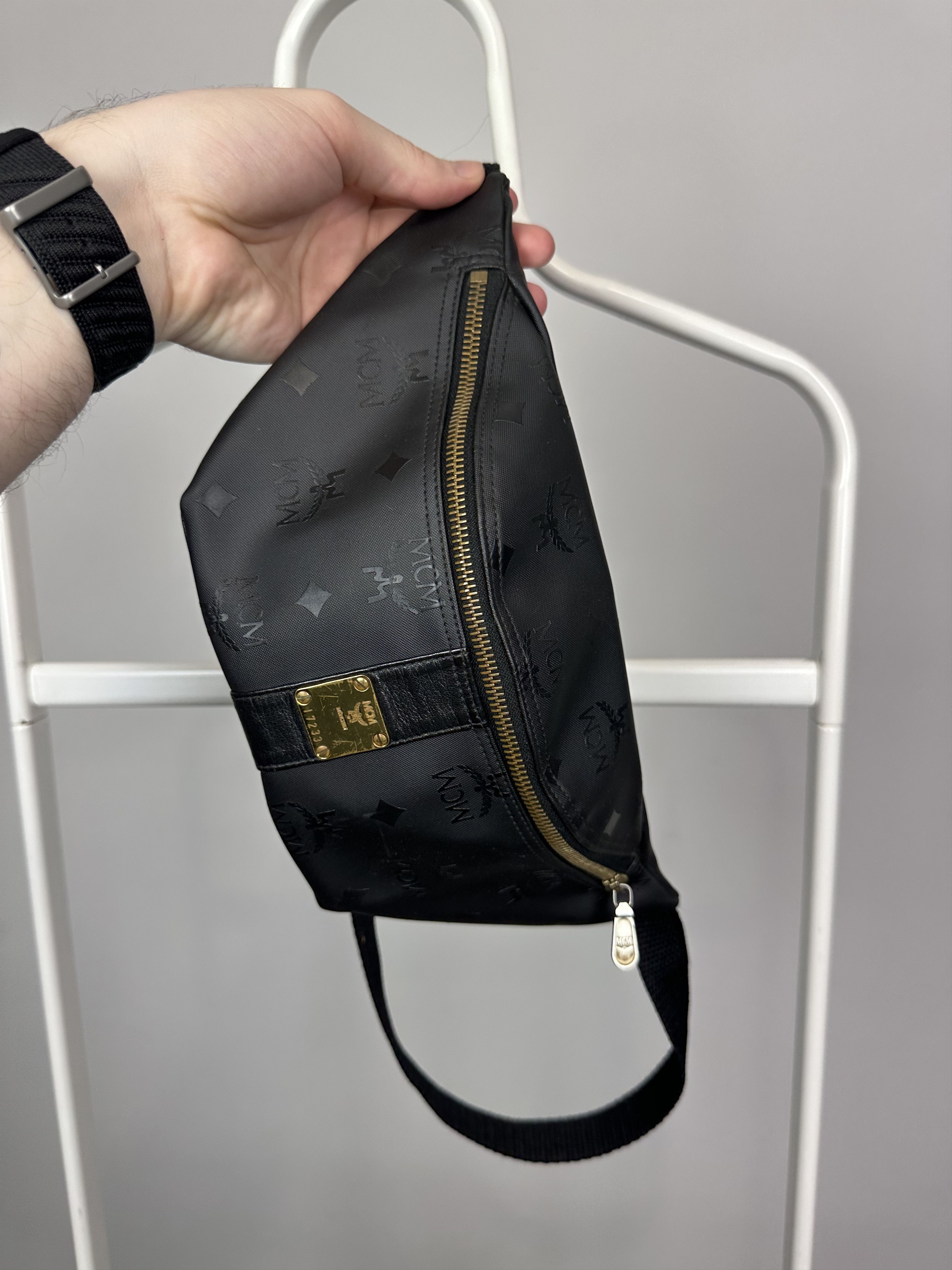 MCM Mcm waist bag multilogo black logo belt Size ONE SIZE - 3 Thumbnail