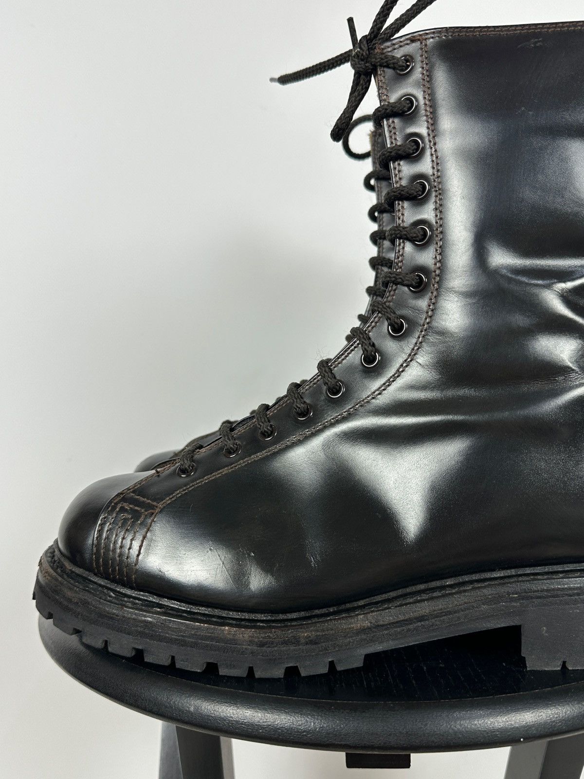 Vintage Vintage Italy Army Paratrooper Combat Brown Leather Boots Size US 8 / EU 41 - 14 Thumbnail