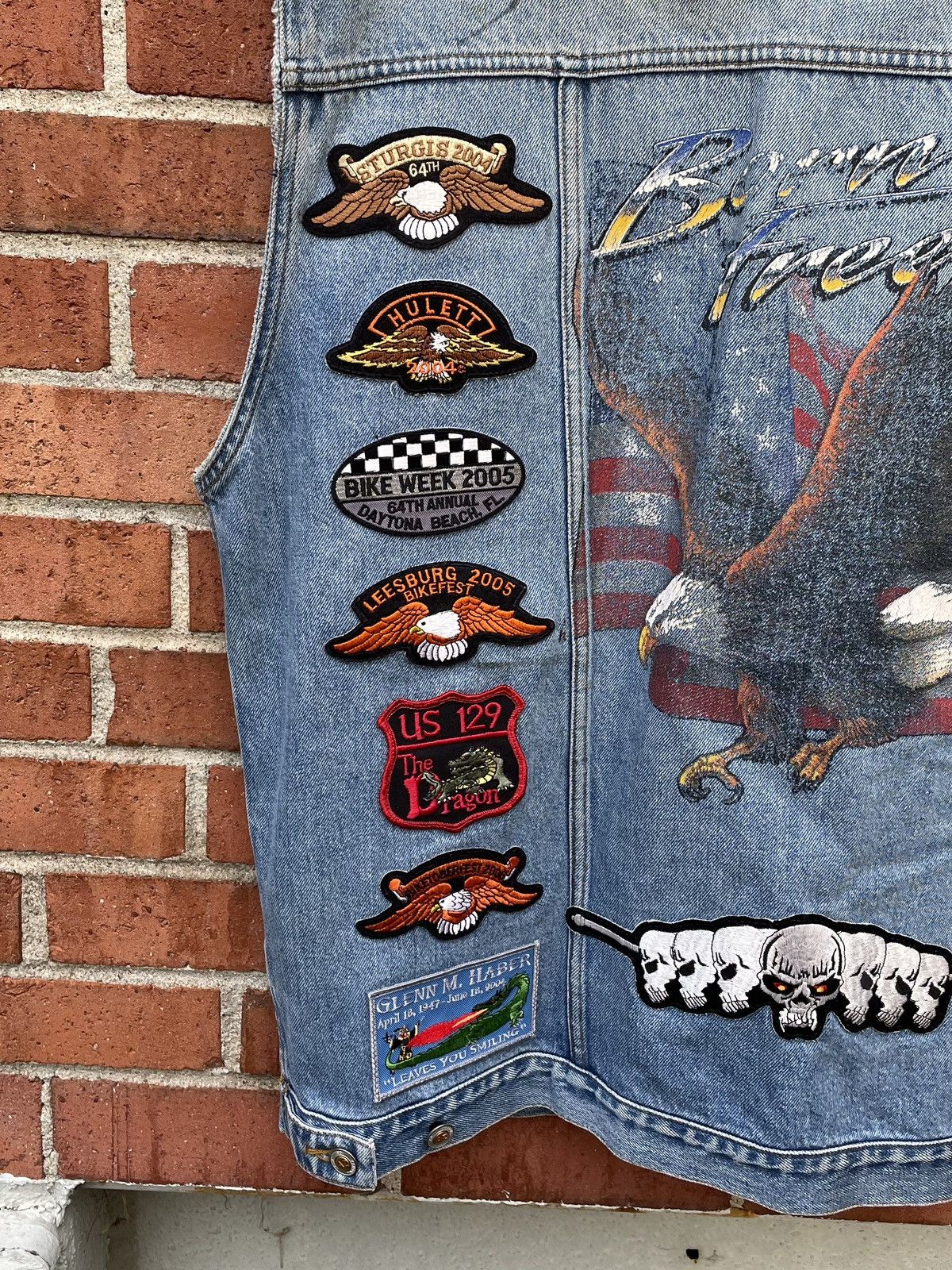 Arizona Jean Co. Vintage 90s Arizona Jeans Big Ring Denim Vest W Motorcycle Size US XXL / EU 58 / 5 - 7 Thumbnail