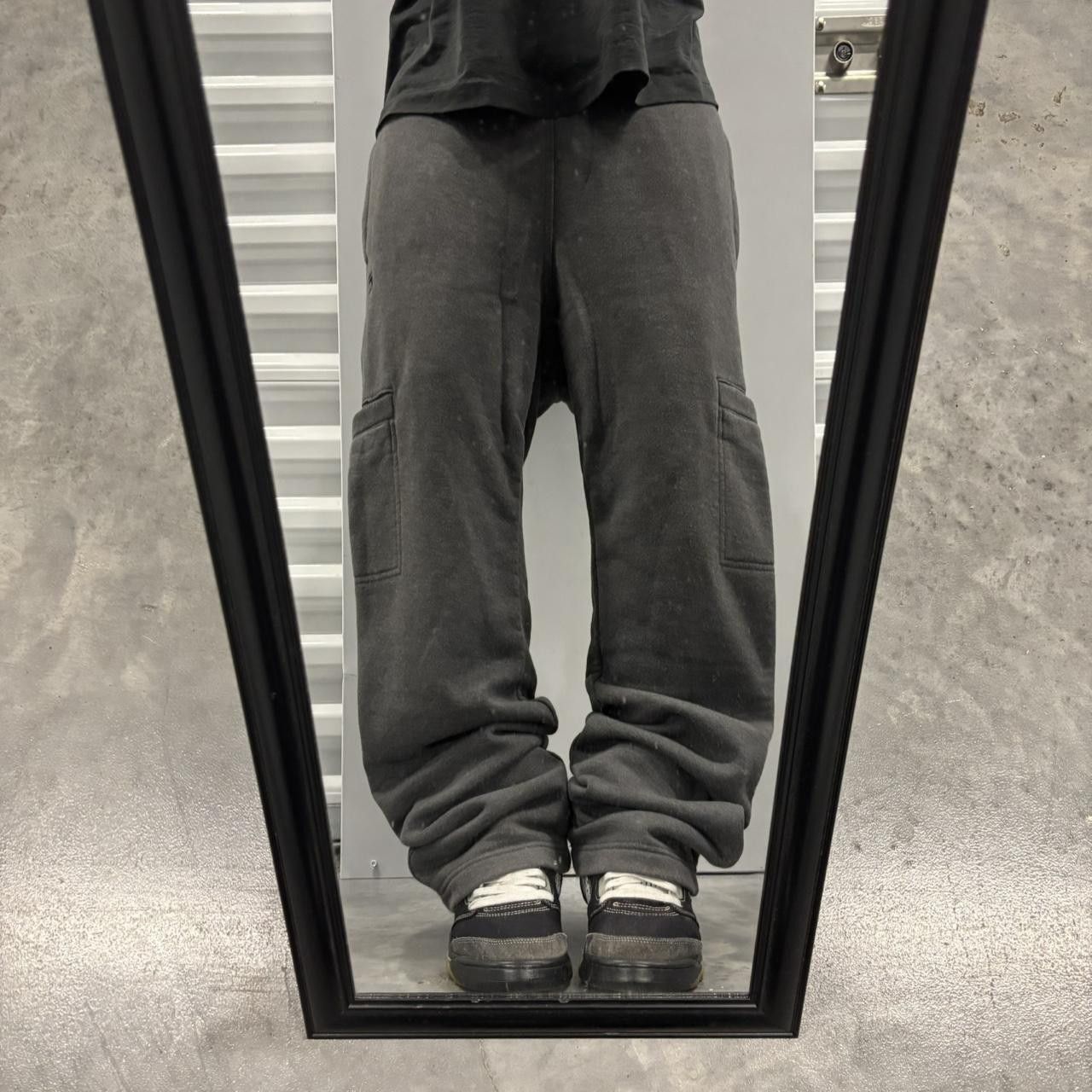 Japanese Brand × Vintage Crazy Vintage Y2K/2000s Baggy Dark Grey Skater Essential Sweatpants! Size US 32 / EU 48 - 1 Thumbnail