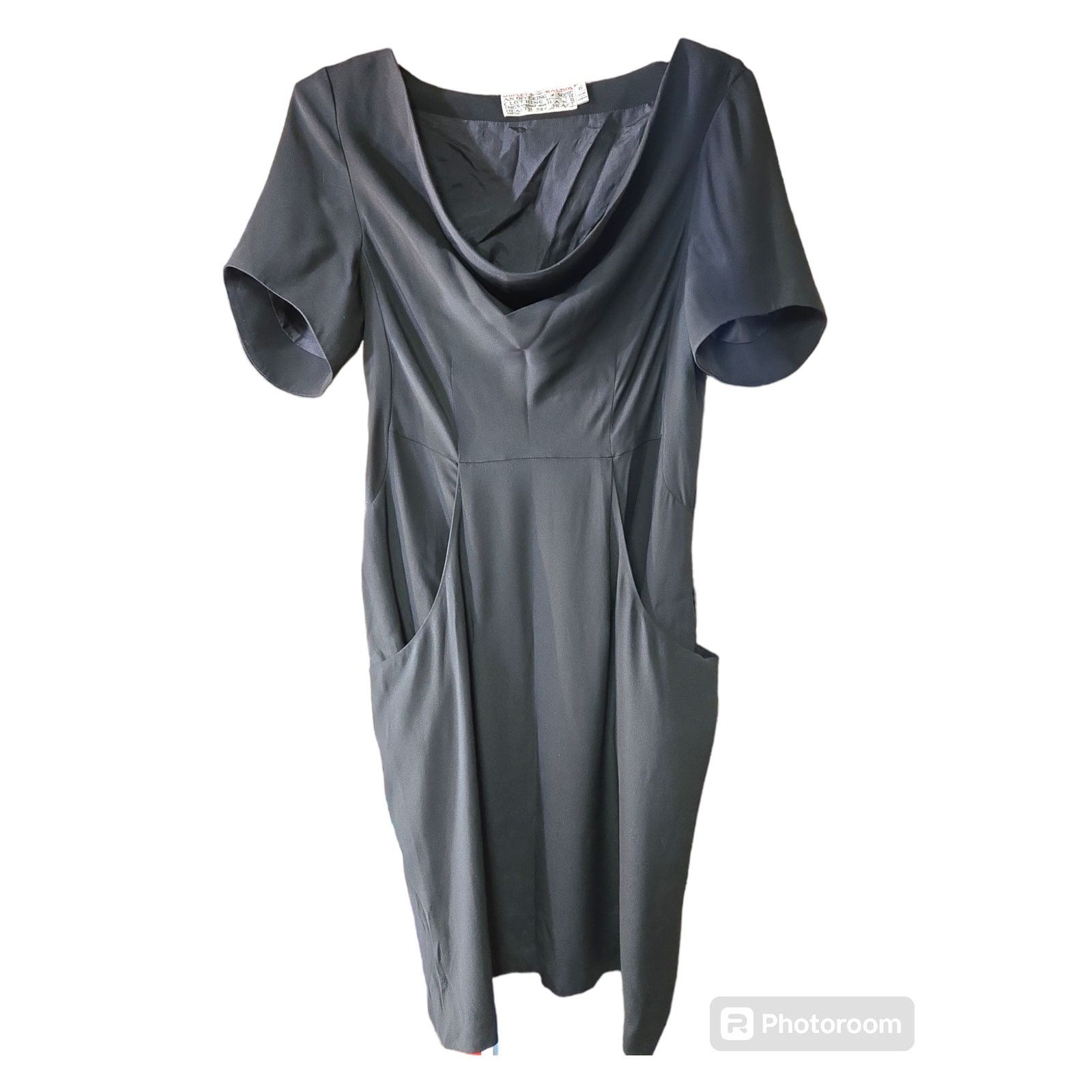 Shipley & Halmos Shipley & Halmos | Black, 100% Silk, Cowl Neck Dress | 6 Size M / US 6-8 / IT 42-44 - 1 Thumbnail