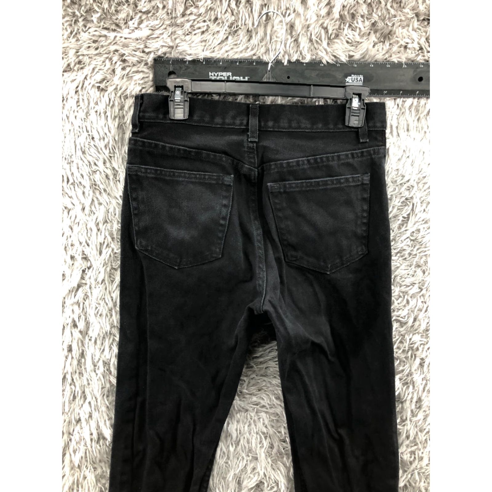 George George Jeans Size 29x30 Mens Mid Rise Dark Wash Black - 5-Pocket Denim Straight Regular Waist Size US 29 - 6 Thumbnail