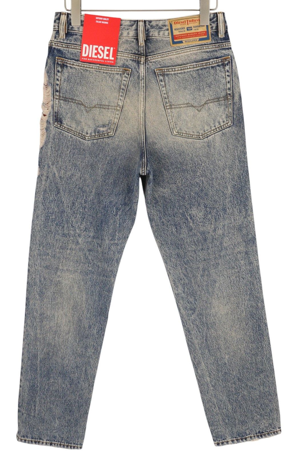 Diesel 1955 09E10 W31/L32 Blue Regular Straight Distress 85392 Size US 31 - 4 Thumbnail