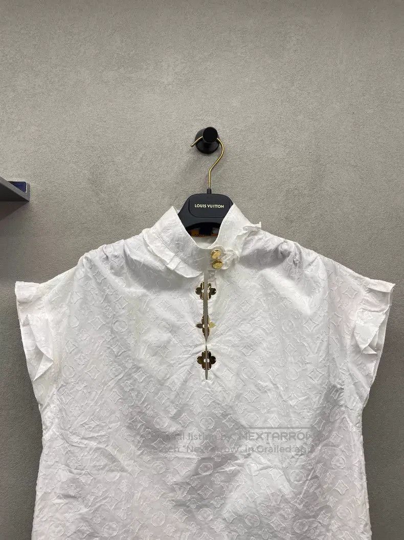 Louis Vuitton Louis Vuitton White short sleeve shirt Size XXS / US 00 / IT 34 - 4 Thumbnail
