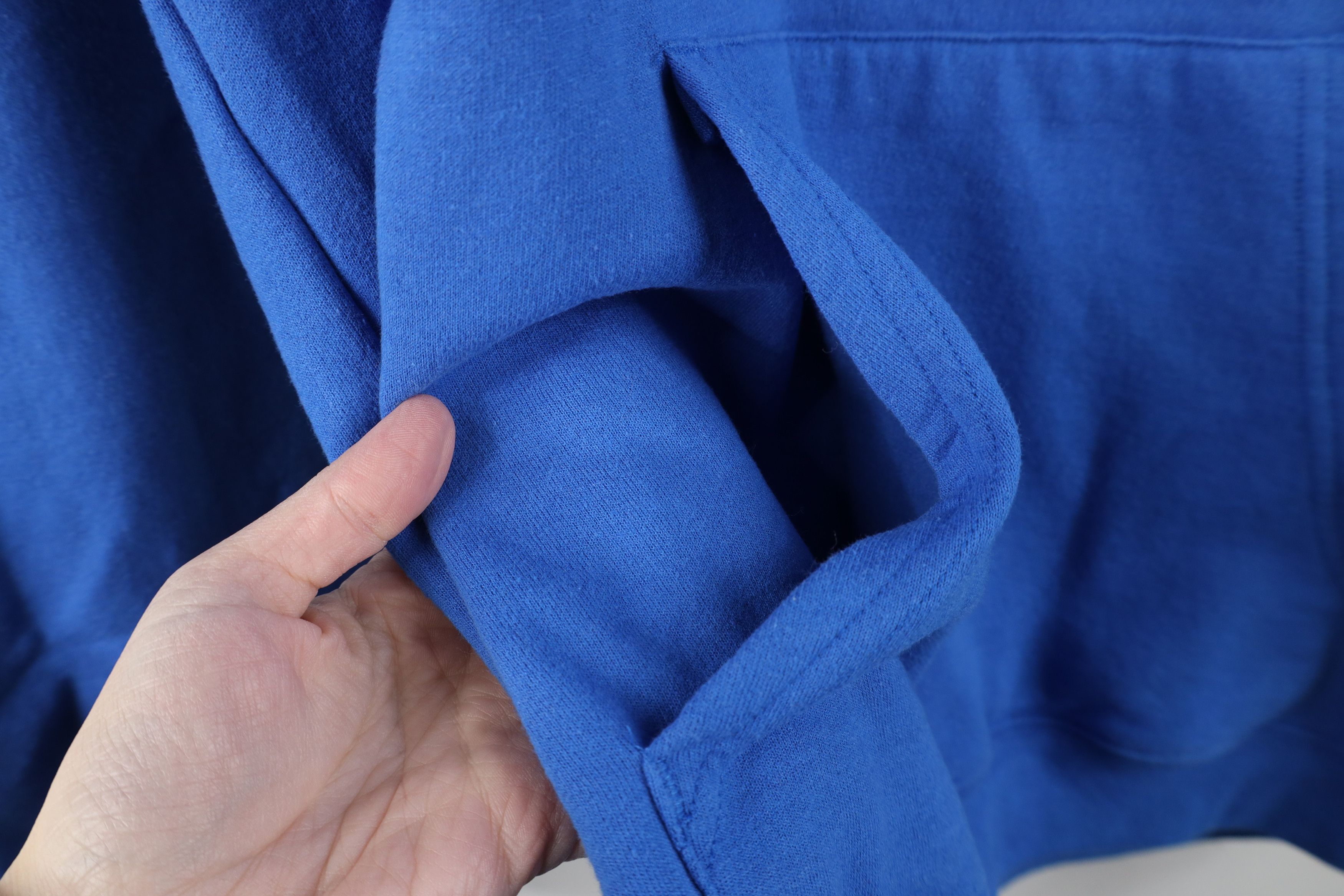 Champion Vintage 90s Y2K Champion Blank Hoodie Sweatshirt Royal Blue Size US S / EU 44-46 / 1 - 6 Thumbnail