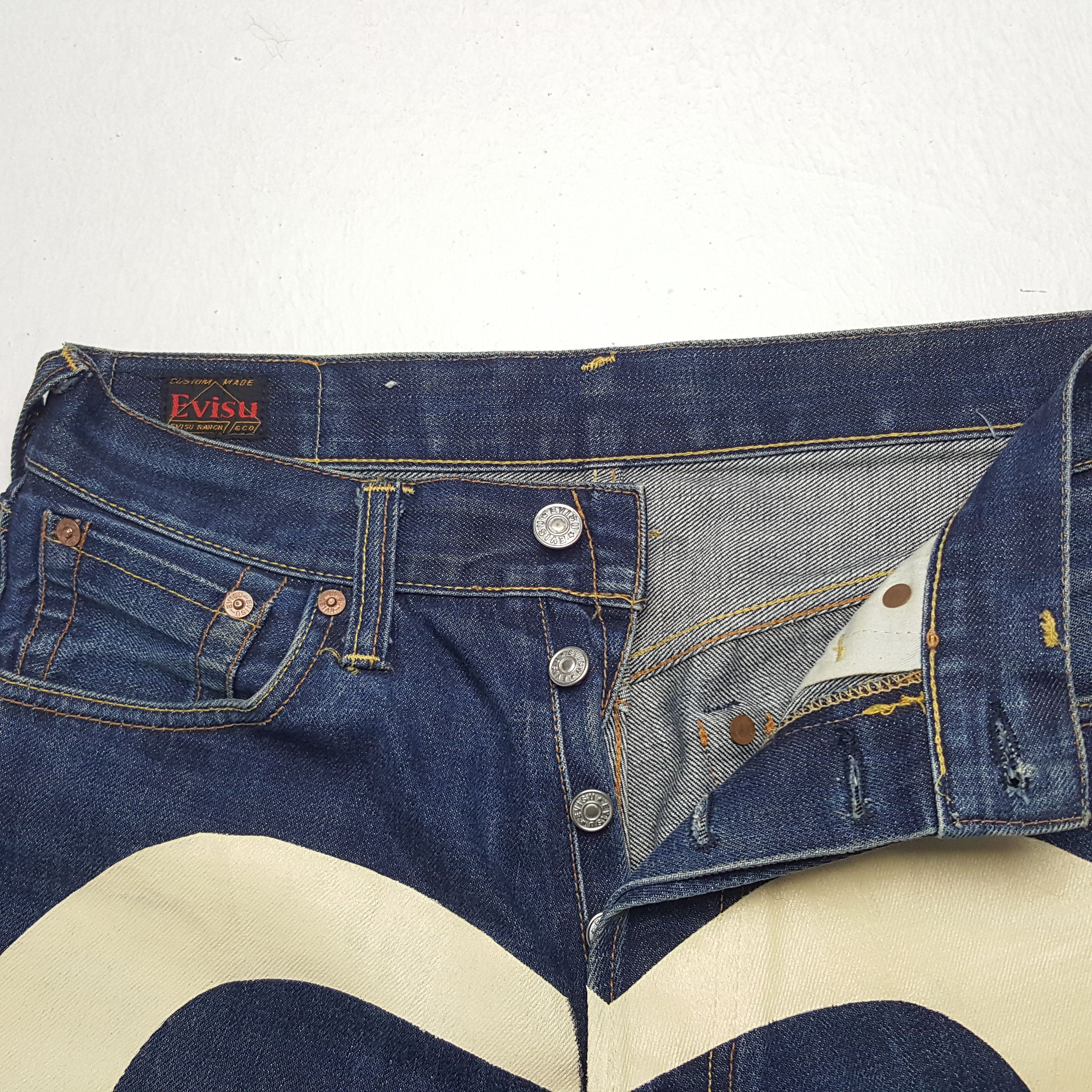 Evisu × Japanese Brand × Vintage Vintage Evisu Japanese Brand Daicock Custom Art Denim Jeans Size US 28 / EU 44 - 7 Thumbnail