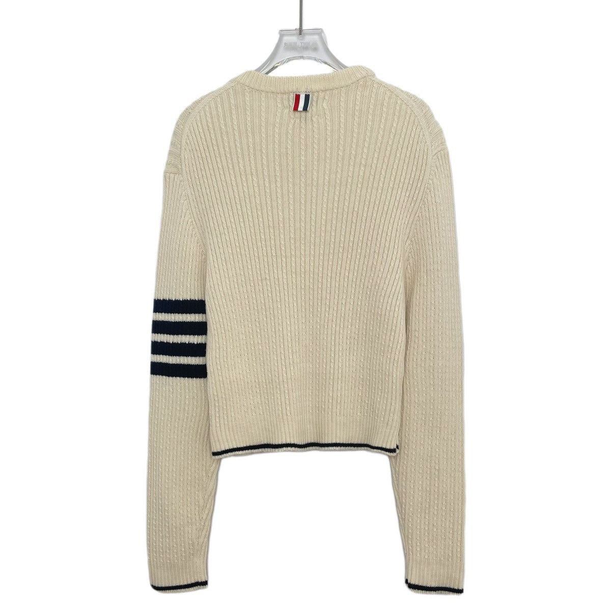 Thom Browne Thom Browne Crew Neck Cable Knit Long Sleeve Sweater K26WX Size M / US 6-8 / IT 42-44 - 2 Thumbnail