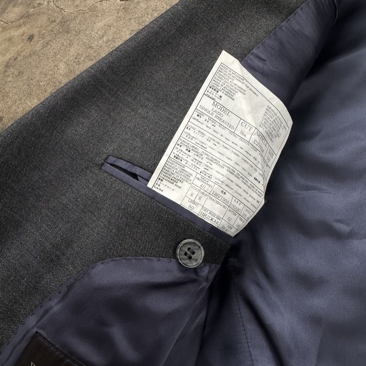 Lazio singe breasted wool blazer