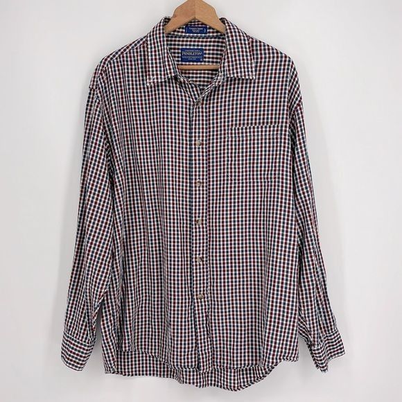 Pendleton Pendleton Varsity Shirt Long Sleeve Button-Up Gingham Plaid Size US XL / EU 56 / 4 - 1 Thumbnail