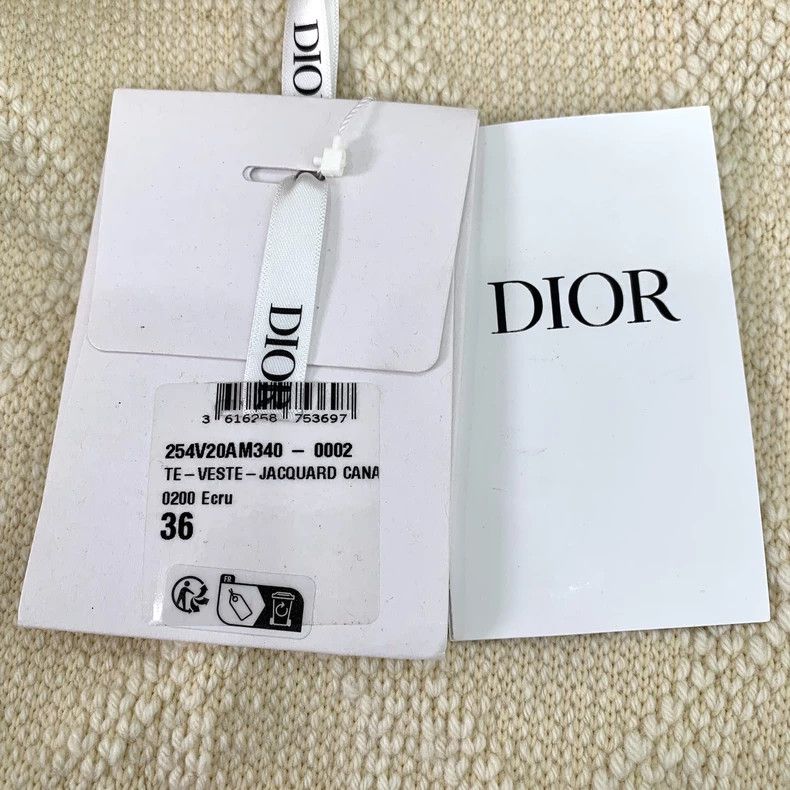 Dior Dior Beige plaid wool stand-up collar zipper long-sleeved Size XS / US 0-2 / IT 36-38 - 7 Thumbnail