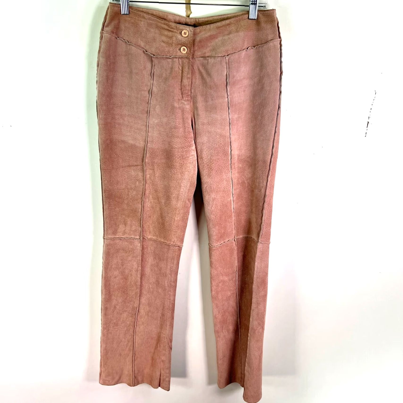 Vintage VINTAGE Metrostyle Leather Pants Womens Size 6 Pink 30X30 Retro Biker Size 28" / US 6 / IT 42 - 2 Thumbnail