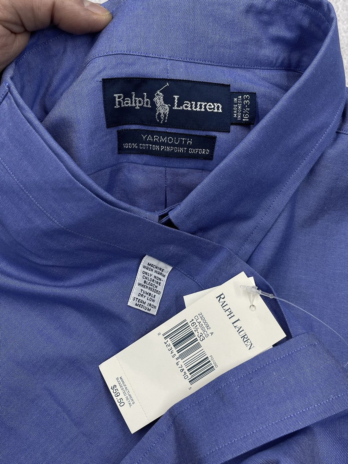 Polo Ralph Lauren Vintage New Polo Ralph Lauren Classic Shirt Blue Y2K Size US XL / EU 56 / 4 - 6 Thumbnail