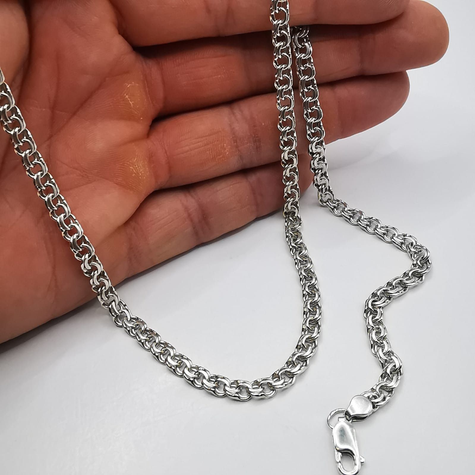 Sterling Silver Vintage Beautiful Jewelry Chain,925 Sterling Silver 18,83g Size ONE SIZE - 6 Thumbnail