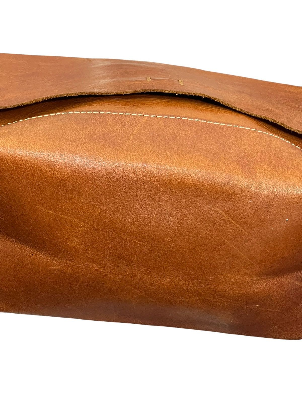 Japanese Brand Full Leather Patina Beach Sound Cross Body Bag 4🟩 Size ONE SIZE - 7 Thumbnail