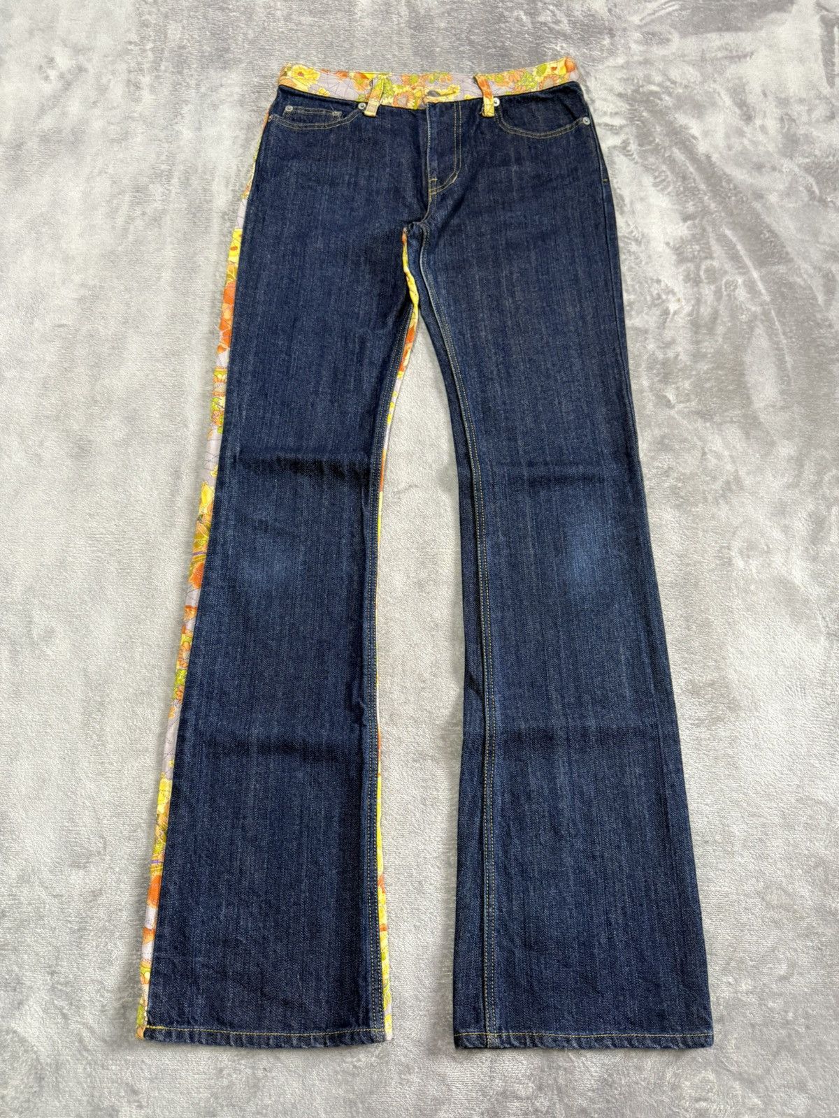 Hysteric Glamour GLAMDY Japan Boro Heavy Stitched Hybrid Flared Denim Jeans Size US 28 / EU 44 - 2 Thumbnail