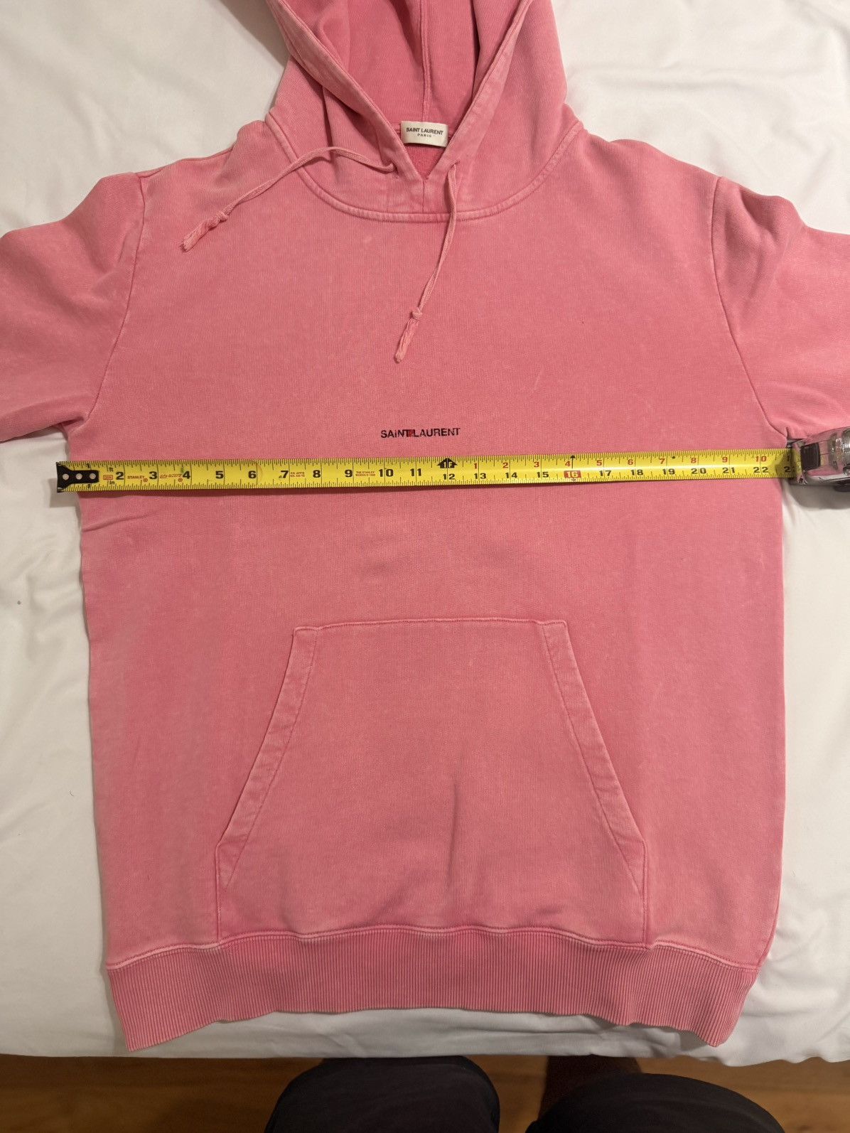 Saint Laurent Paris Saint Laurent Rive Gauche Distressed Pink Hoodie Size US M / EU 48-50 / 2 - 5 Thumbnail