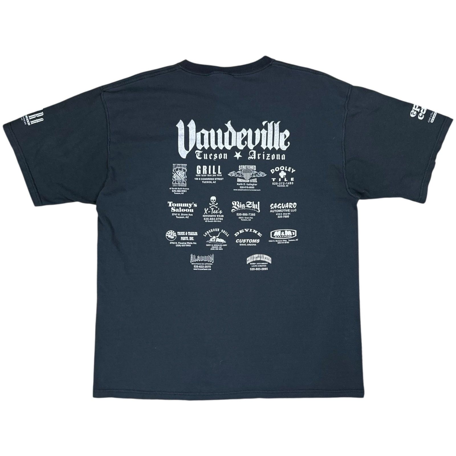 Fruit Of The Loom × Vintage Vintage Vaudeville One Stop Poker Run outlaw biker faded tee Size US XL / EU 56 / 4 - 7 Thumbnail