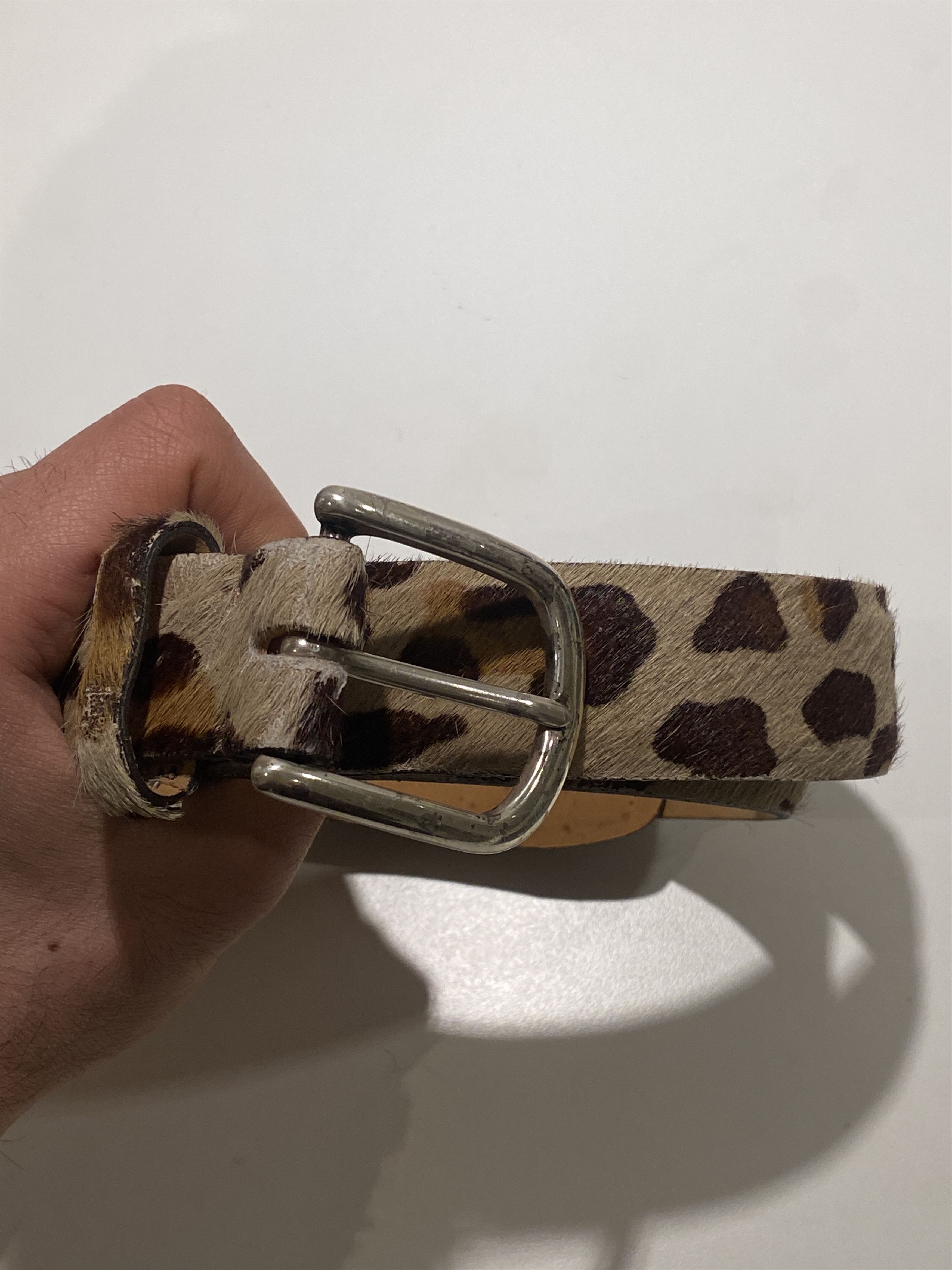 Yuketen Yuketen Horsehair Leopard Belt Size 32 - 2 Thumbnail