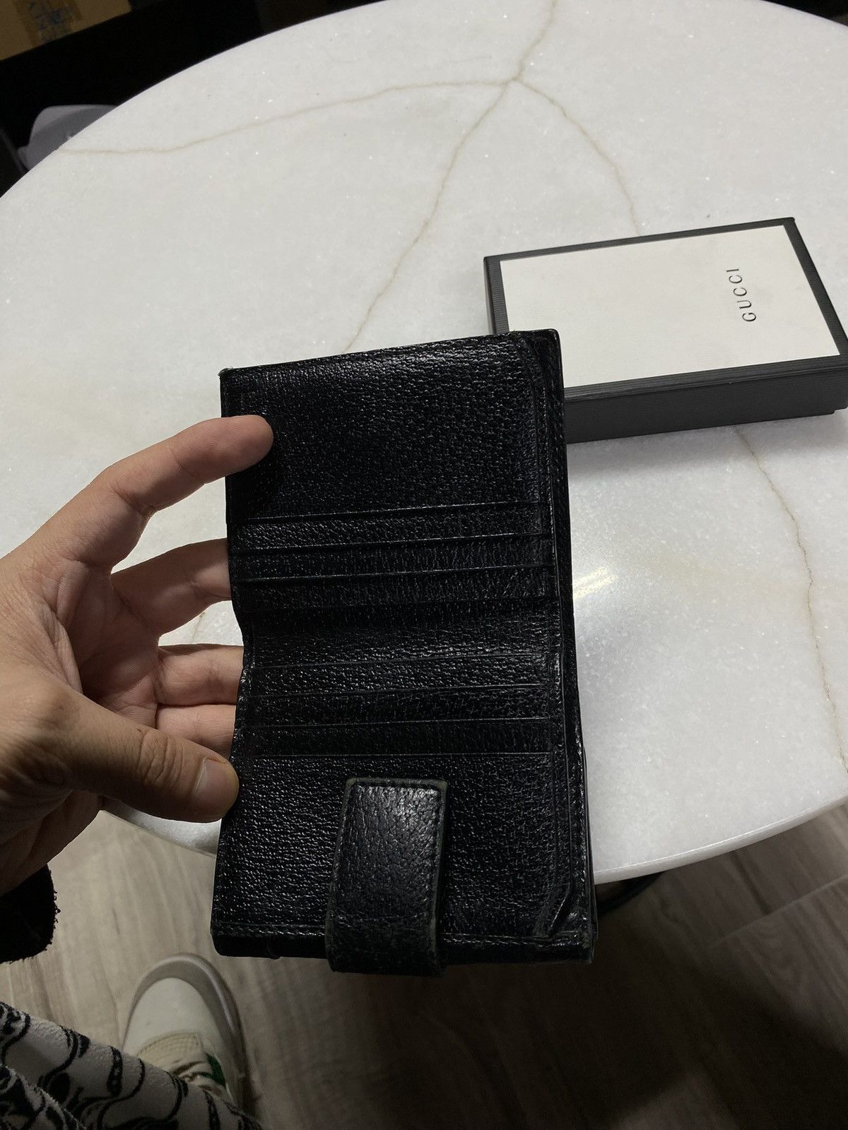 Gucci Gucci GG Monogram Black Wallet Leather Canvas Cardholder Size ONE SIZE - 3 Thumbnail