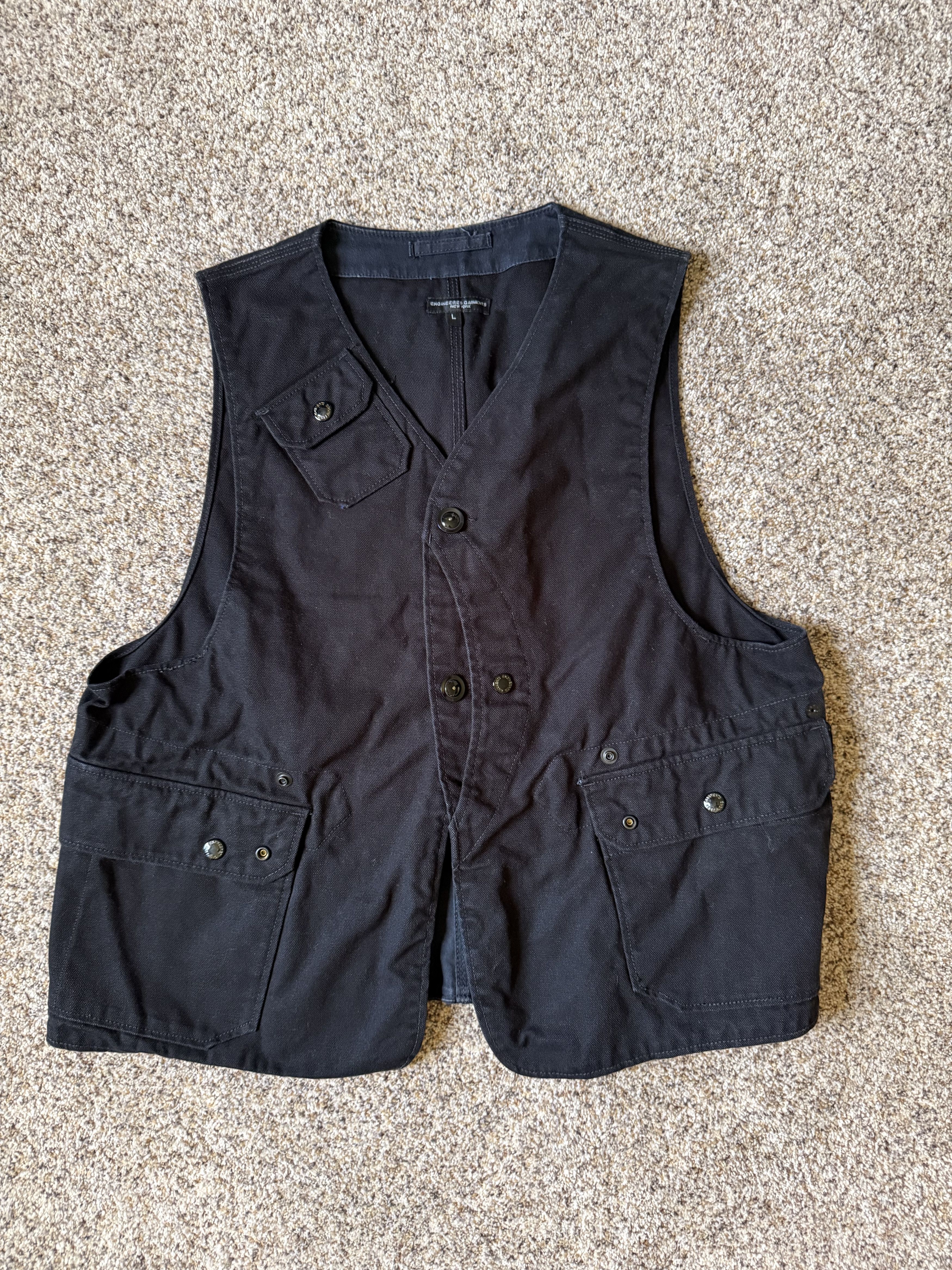 トップス Engineered Garments Upland Vest - Engineered Garments Upland Vest (Nylon Ripstop) - Navy Blue