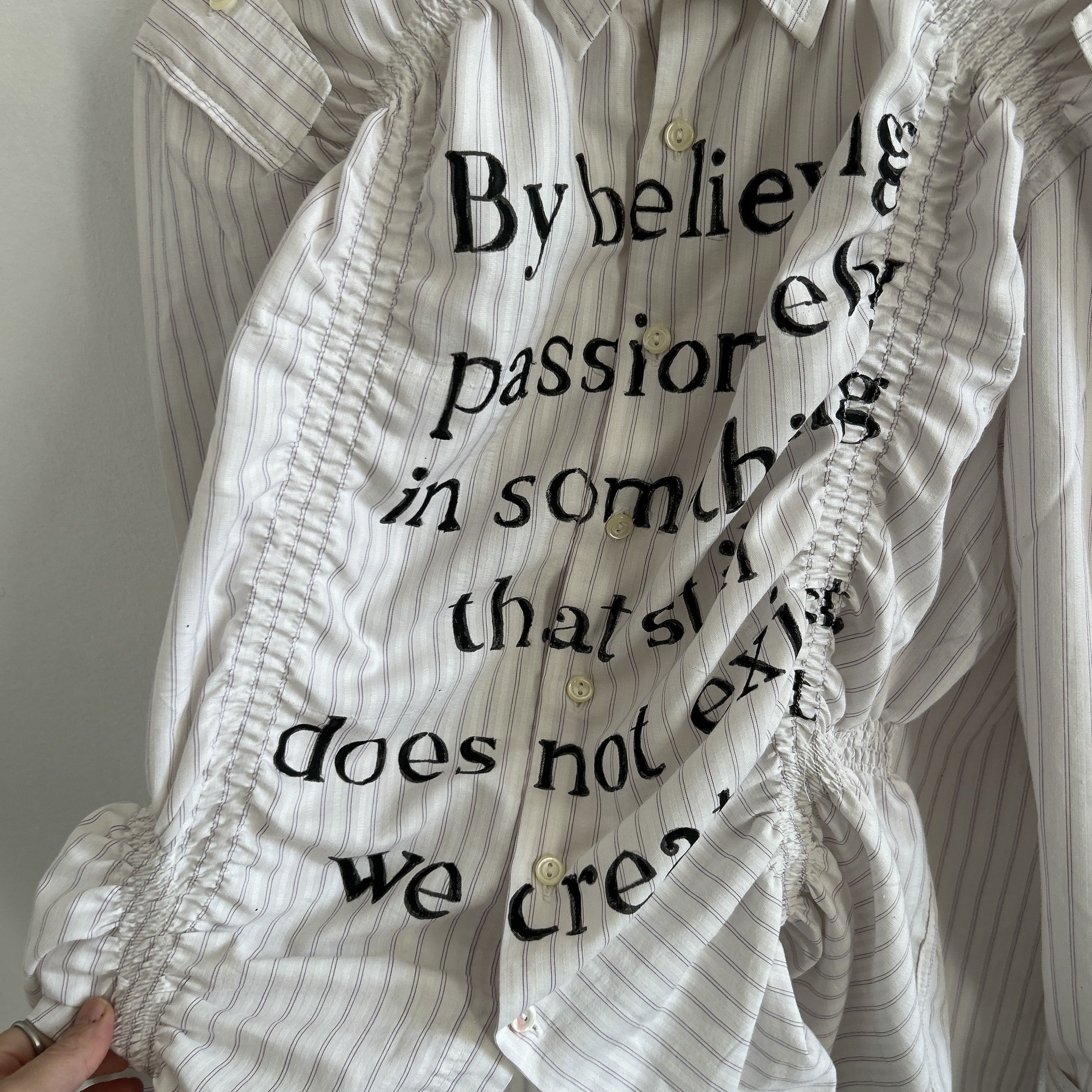 Custommade Upcycled Kafka Quote Button Up Size M / US 6-8 / IT 42-44 - 13 Thumbnail