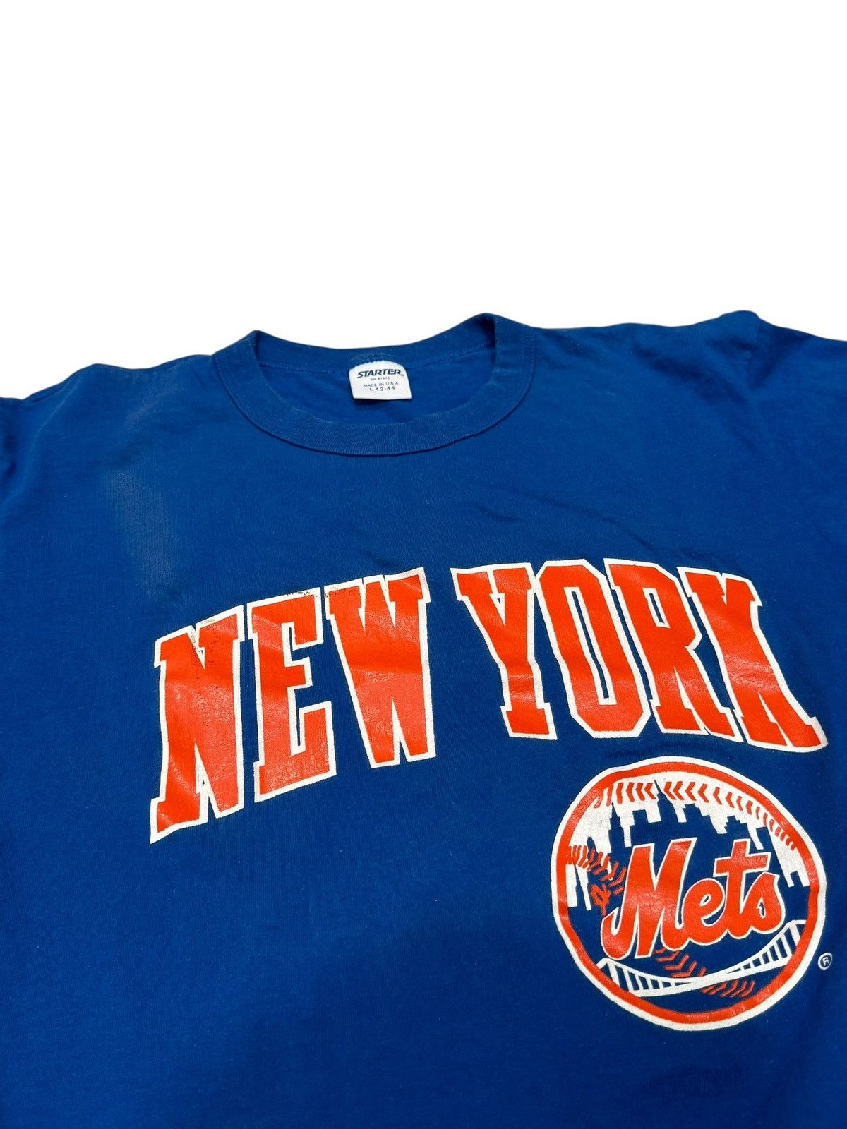 MLB Vintage 90s MLB New York Mets Starter T Shirt Size US XL / EU 56 / 4 - 3 Thumbnail