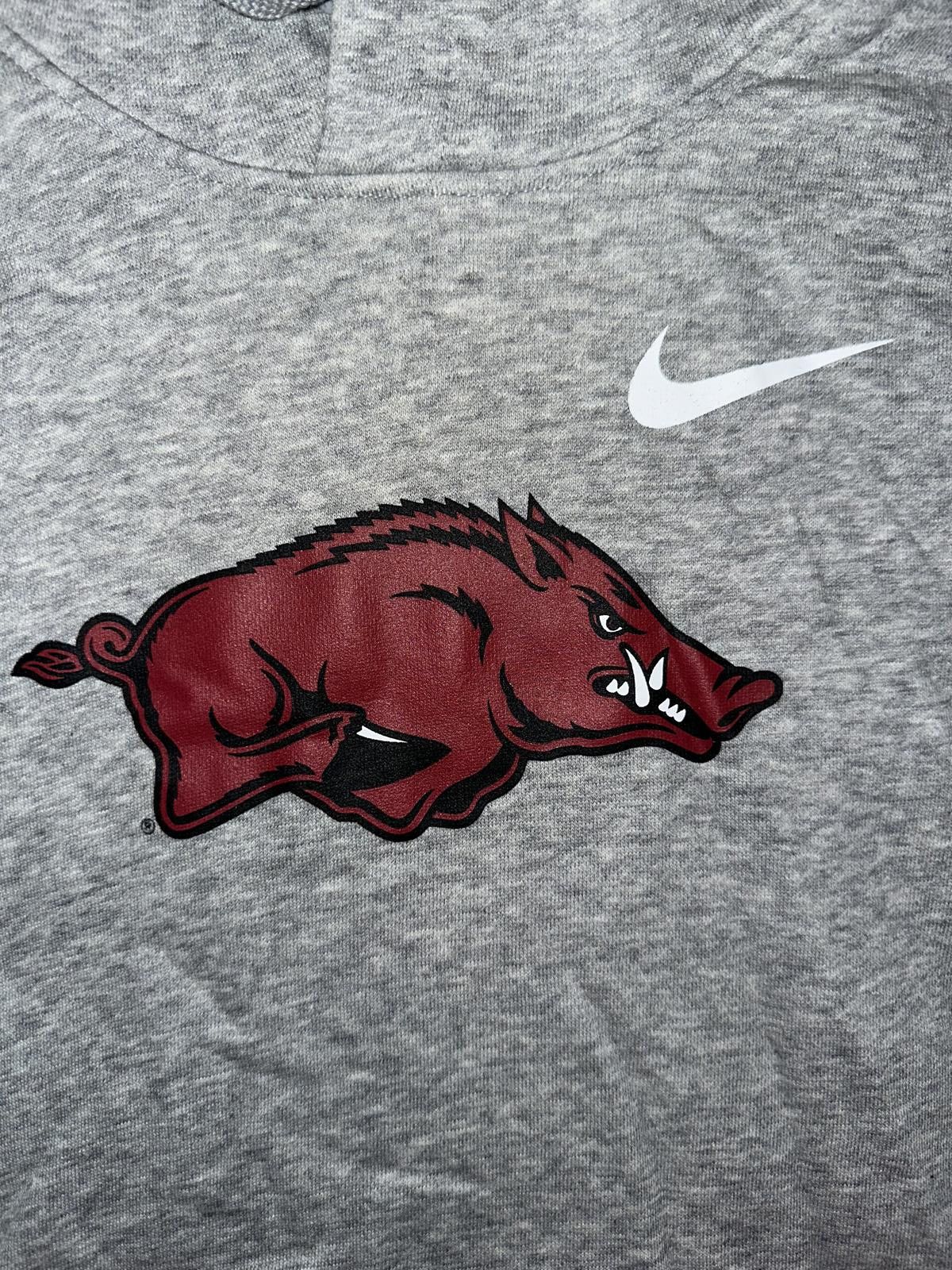 Nike Nike Men’s Arkansas Razorbacks Grey Club Fleece Logo Long Sleeve Hoodie Sample Size US XL / EU 56 / 4 - 4 Thumbnail