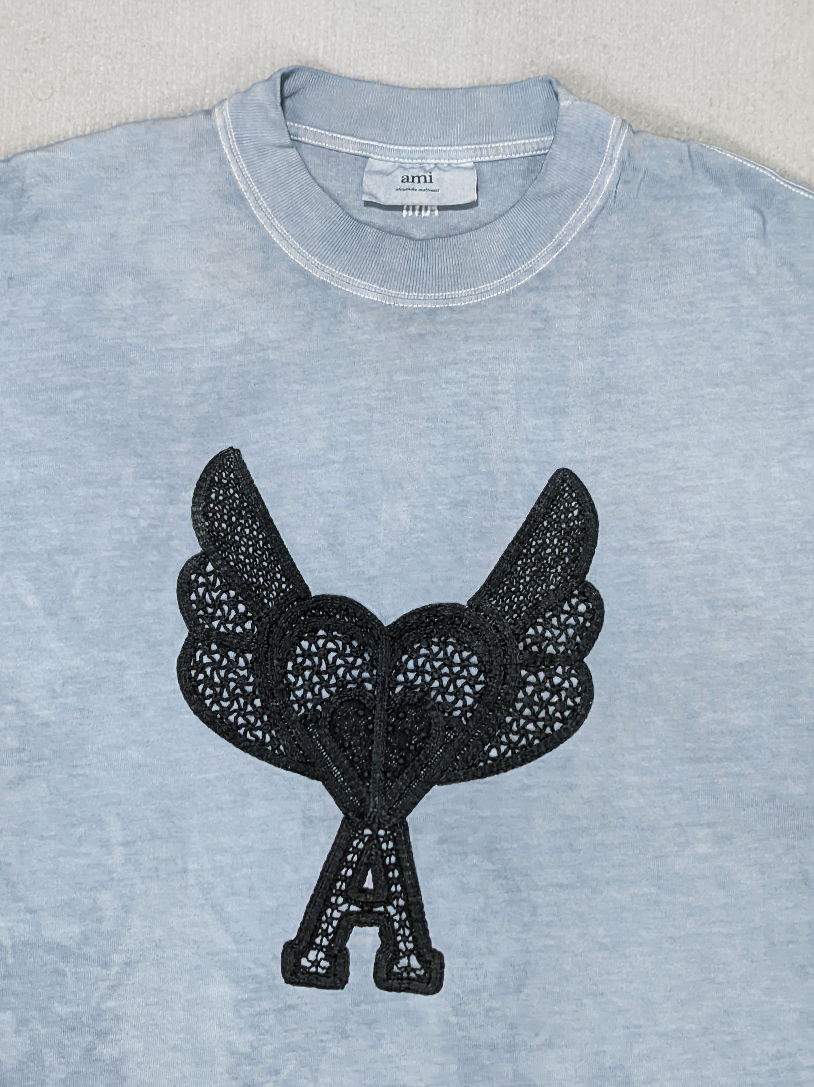 AMI AMI Lace Detail T-shirt Tie-dye Effect Size US M / EU 48-50 / 2 - 3 Thumbnail