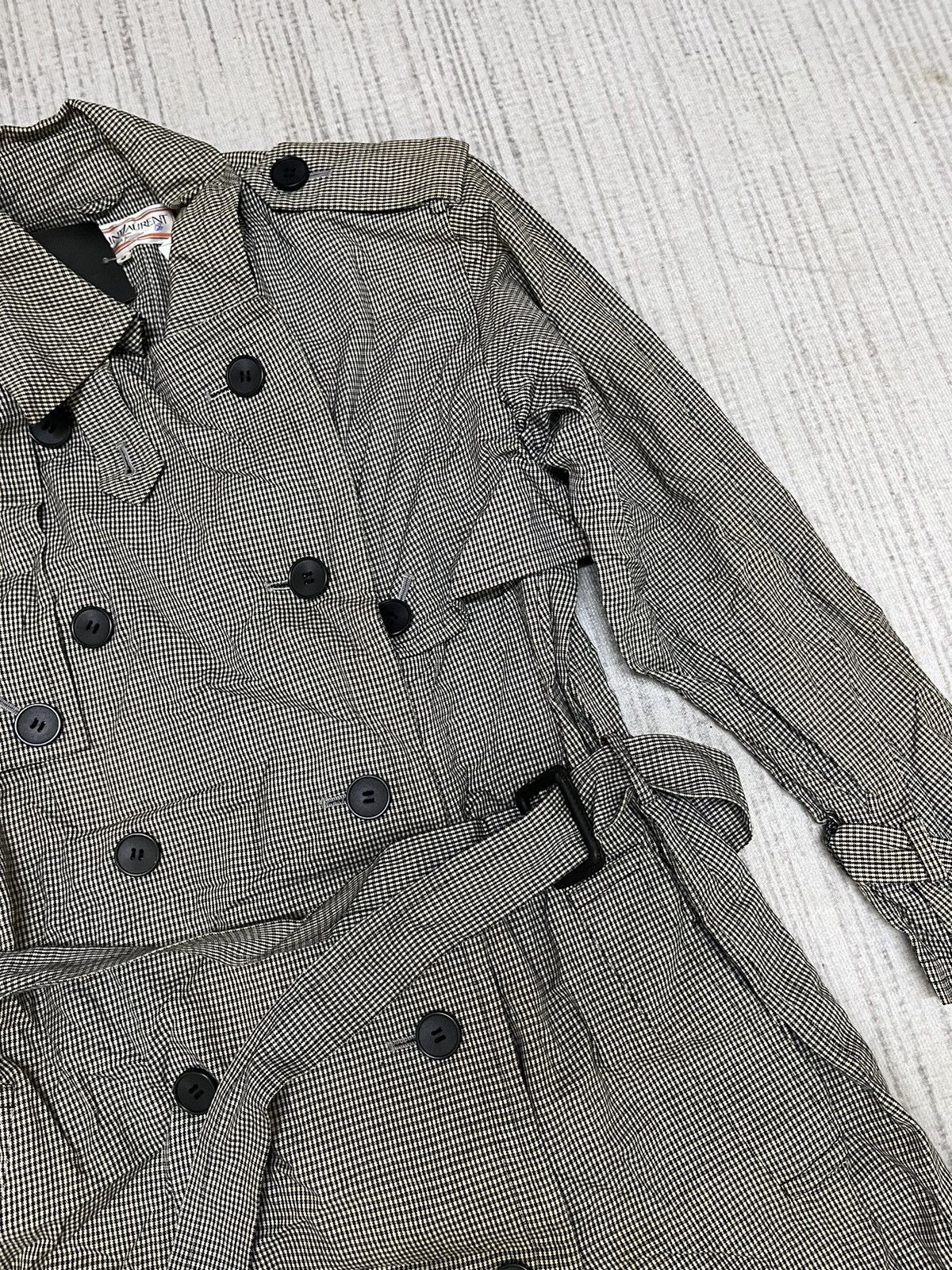 Vintage × Yves Saint Laurent Vintage 80s ysl trench coat Size ONE SIZE - 4 Thumbnail