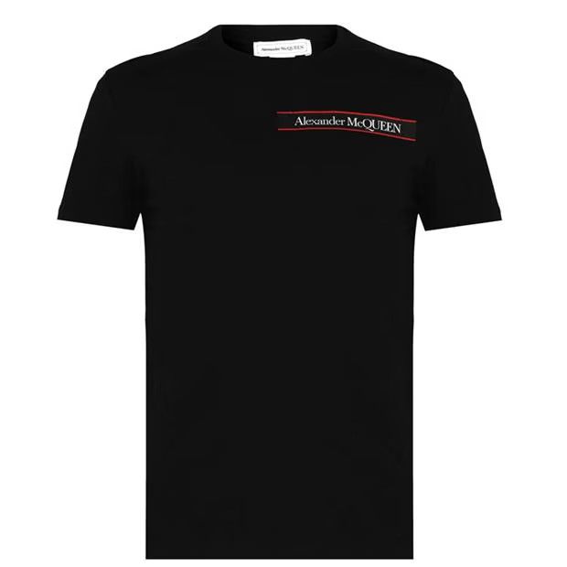 image of Alexander Mcqueen O1G2R1Mq0324 T-Shirt In Black, Men's (Size Large)