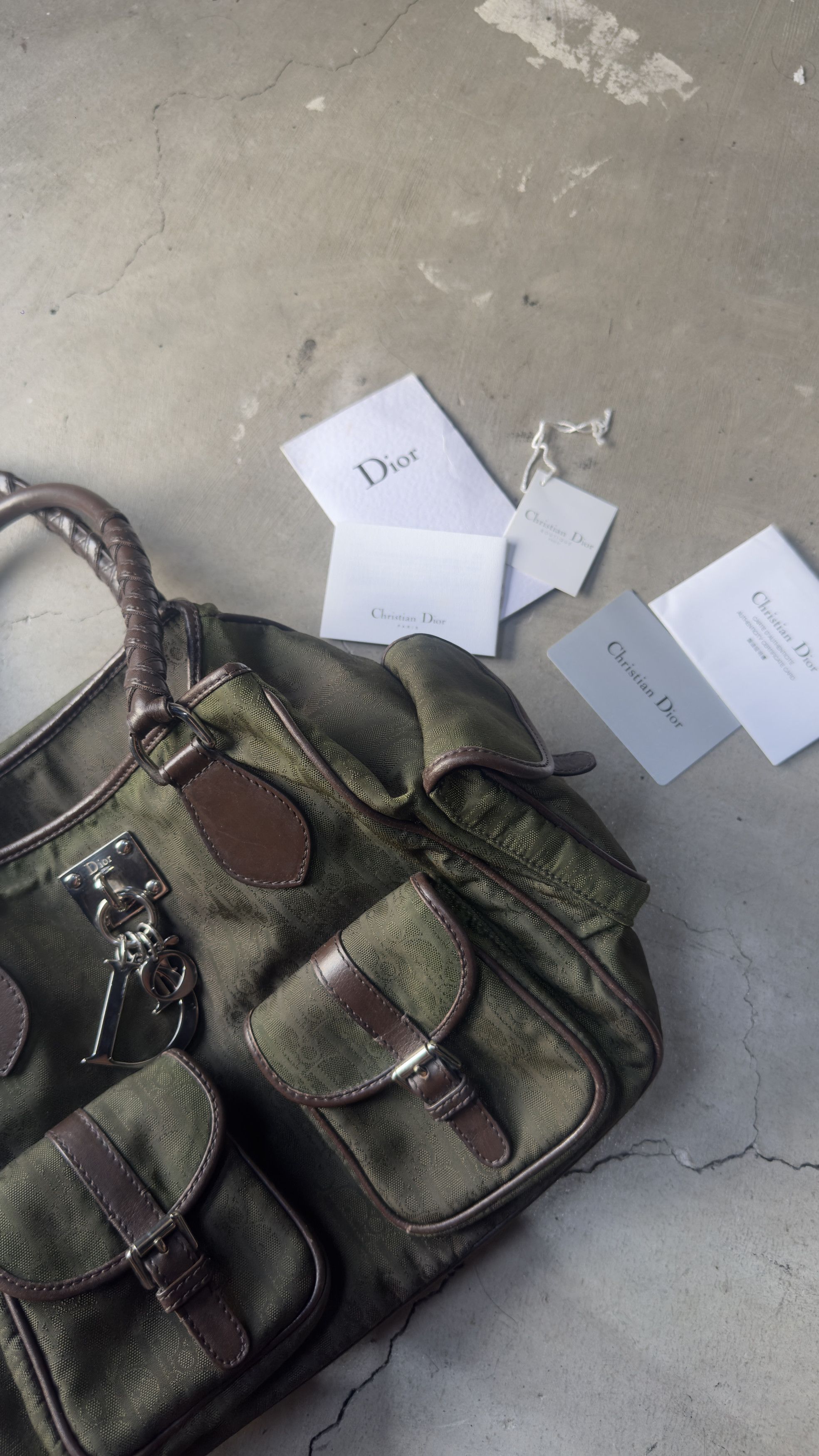 Dior Dior Diorrissimo Multi Pocket Handbag Canvas Handbag Size ONE SIZE - 12 Thumbnail