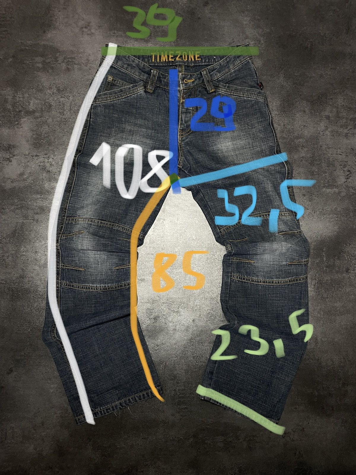 Vintage 🔥RARE🔥Vintage Y2K Denim Wide Pants Rare Hype Streetwear Size US 32 / EU 48 - 24 Thumbnail