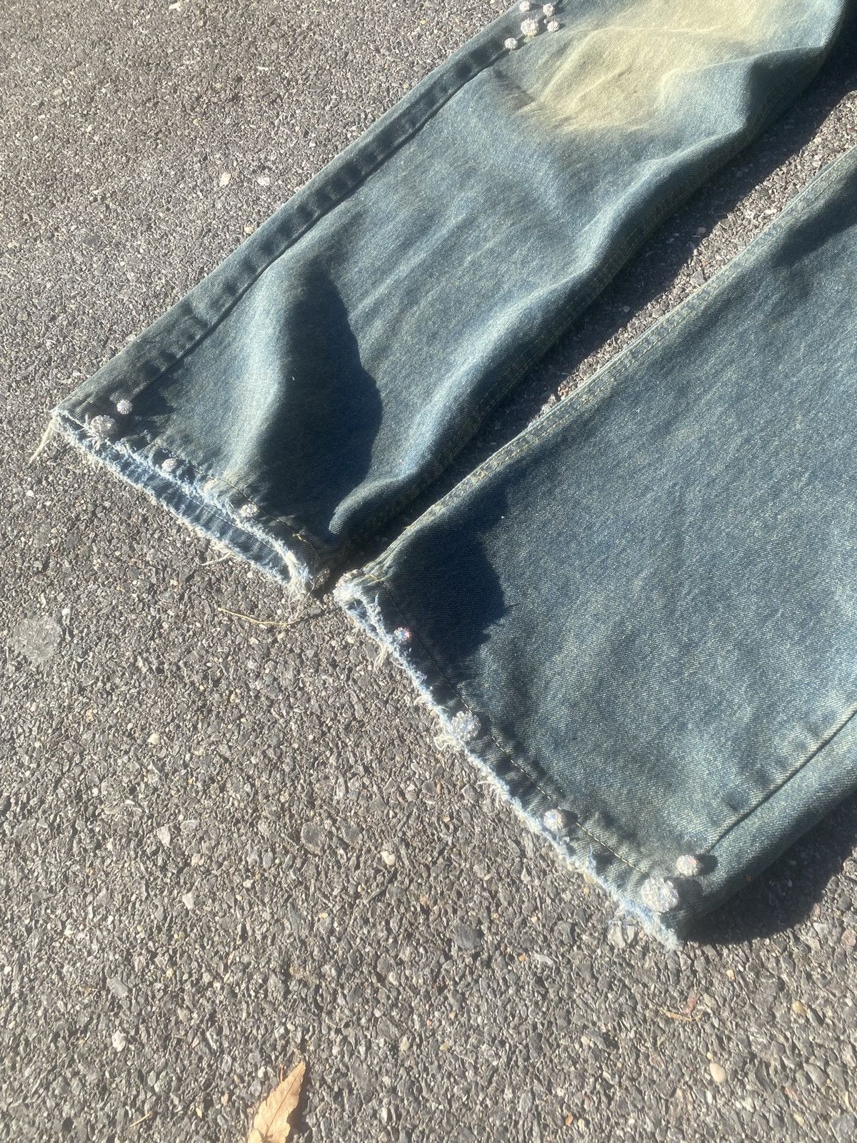 Japanese Brand Three Angel Message Jeweled Denim Sample Size US 30 / EU 46 - 4 Thumbnail