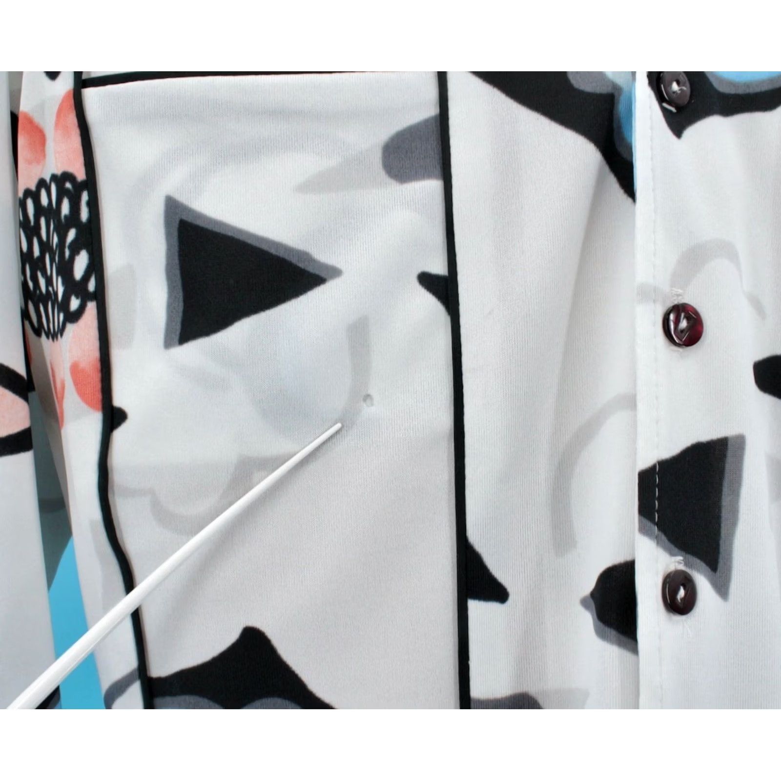 Vintage VINTAGE Joel Shirt L White Men VTG 70s Black Abstract Pattern Polyester 1970s Disco Size US L / EU 52-54 / 3 - 7 Thumbnail