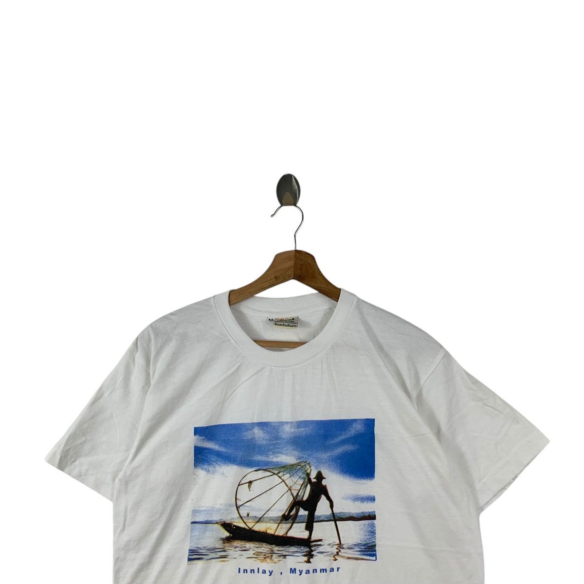 Vintage Vintage INNLAY MYANMAR FISHERMAN Aboriginal Tee Shirt Top Size L / US 10 / IT 46 - 2 Thumbnail