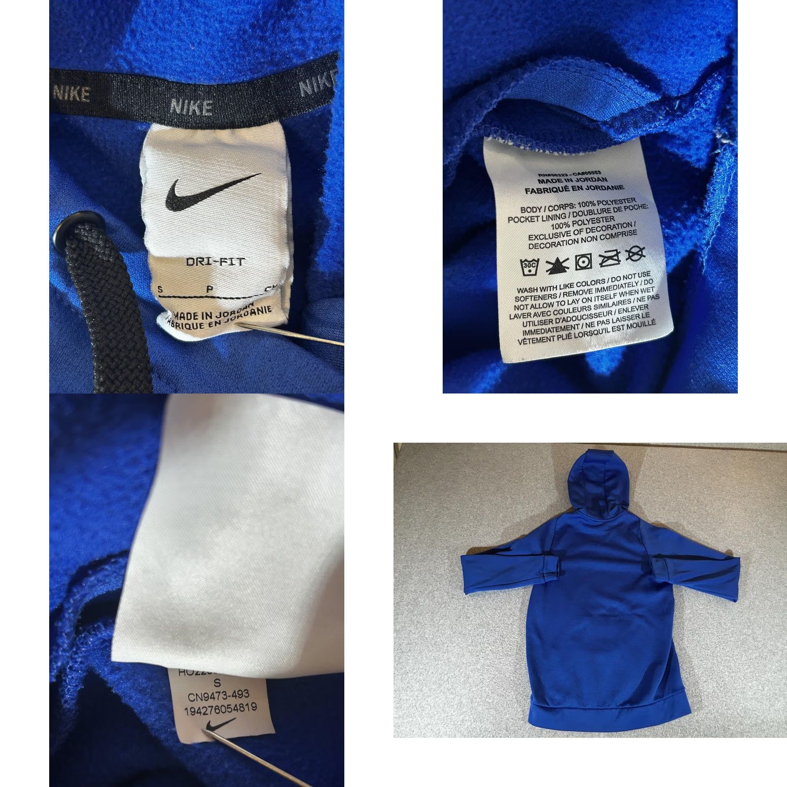 Nike Nike Hoodie Mens Small Blue Therma Dri Fit Pullover Fleece Sweatshirt Training Size US S / EU 44-46 / 1 - 8 Thumbnail