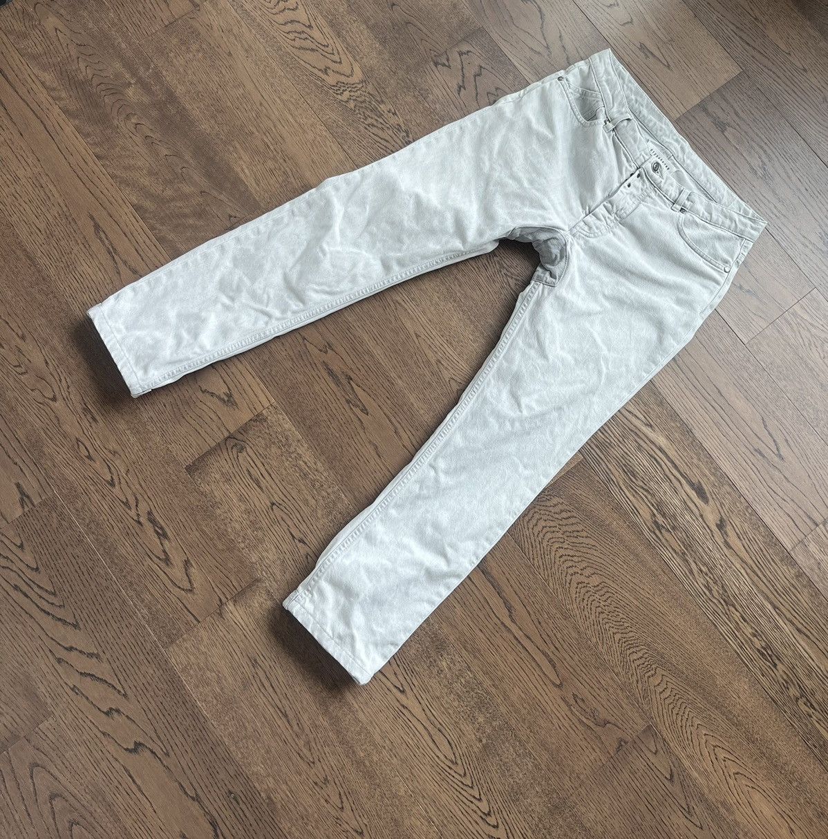 Maison Margiela Early Martin Margiela Line 10 Off White Denim Patched Jeans Size US 32 / EU 48 - 9 Thumbnail