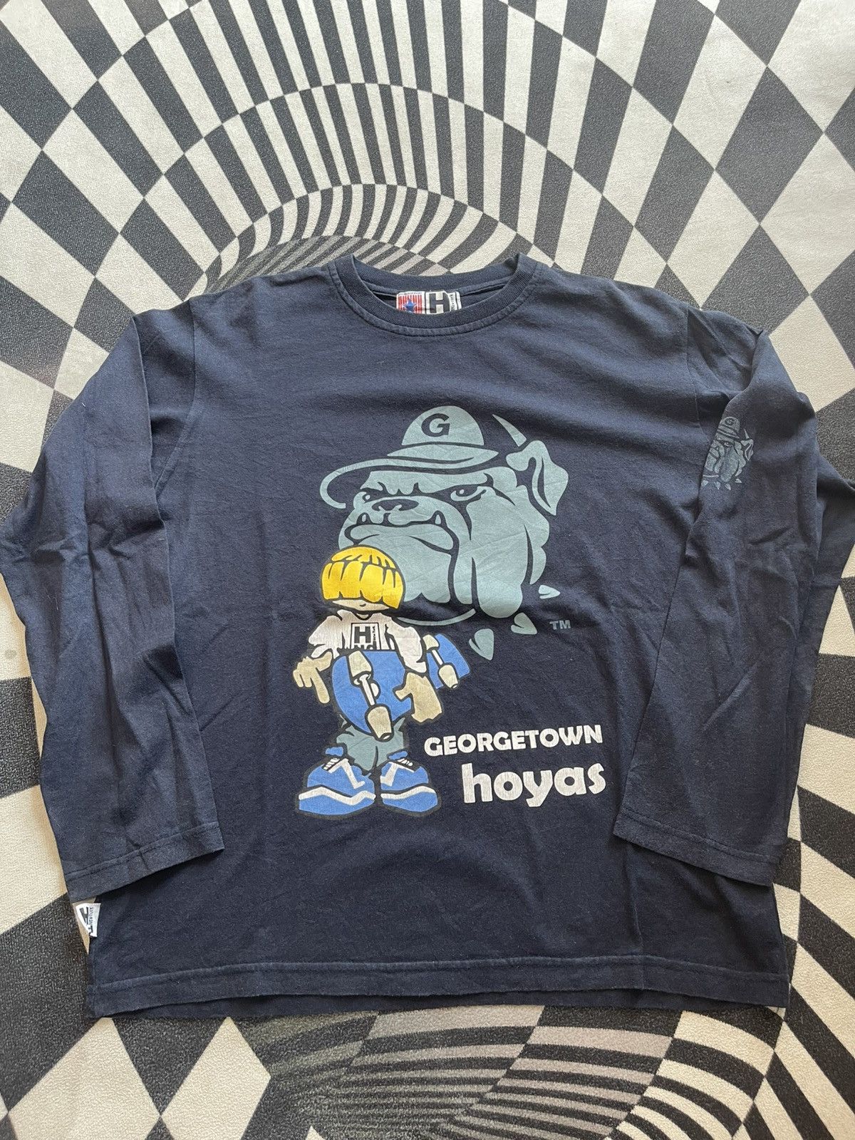 Vintage Vintage Georgetown Hoyas x HUD New York Skater Bulldog LSTee Size US M / EU 48-50 / 2 - 1 Thumbnail