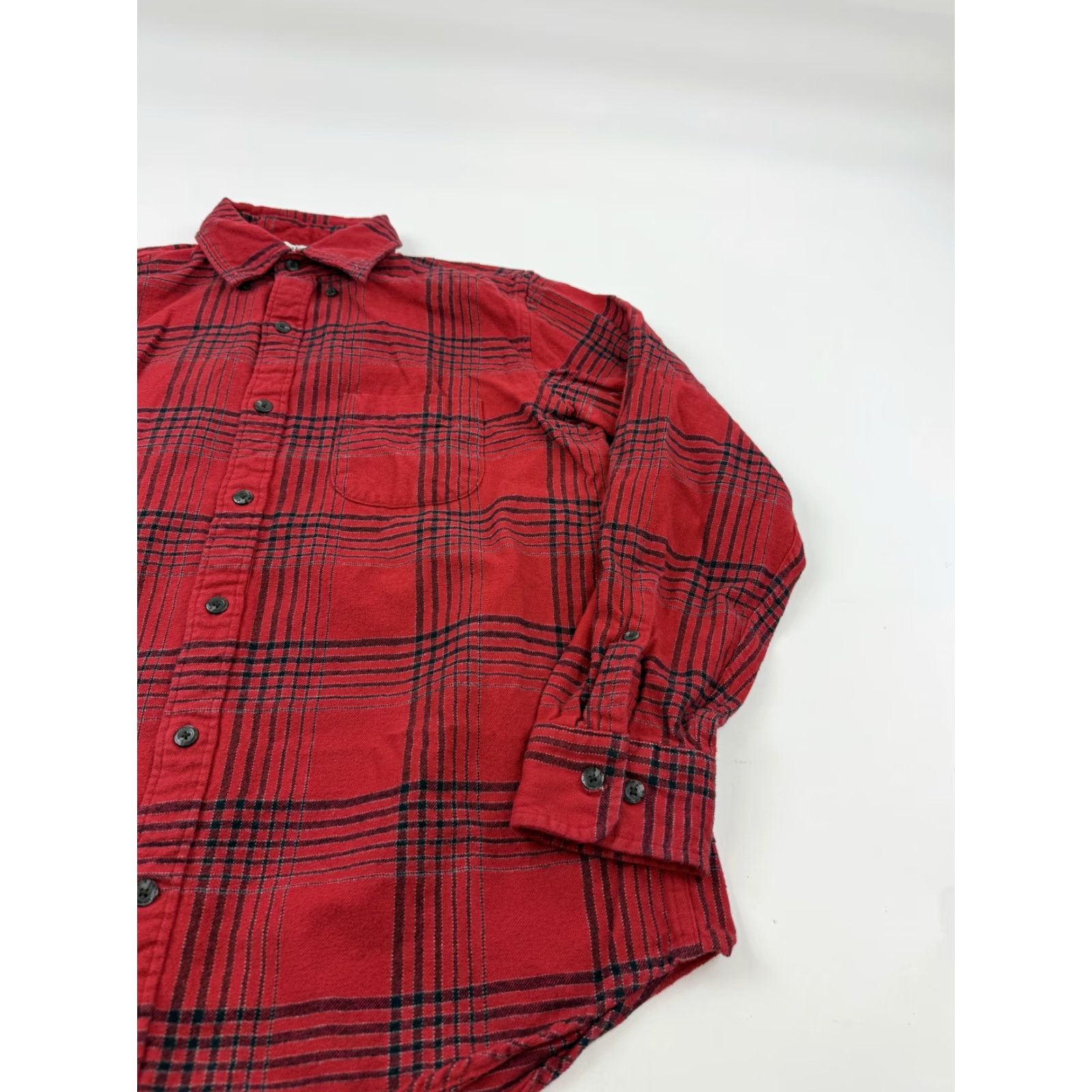 Vintage Blake Shelton x Lands' End Shirt Mens Medium Red Plaid Flannel Button-Up Casual Size US M / EU 48-50 / 2 - 2 Thumbnail