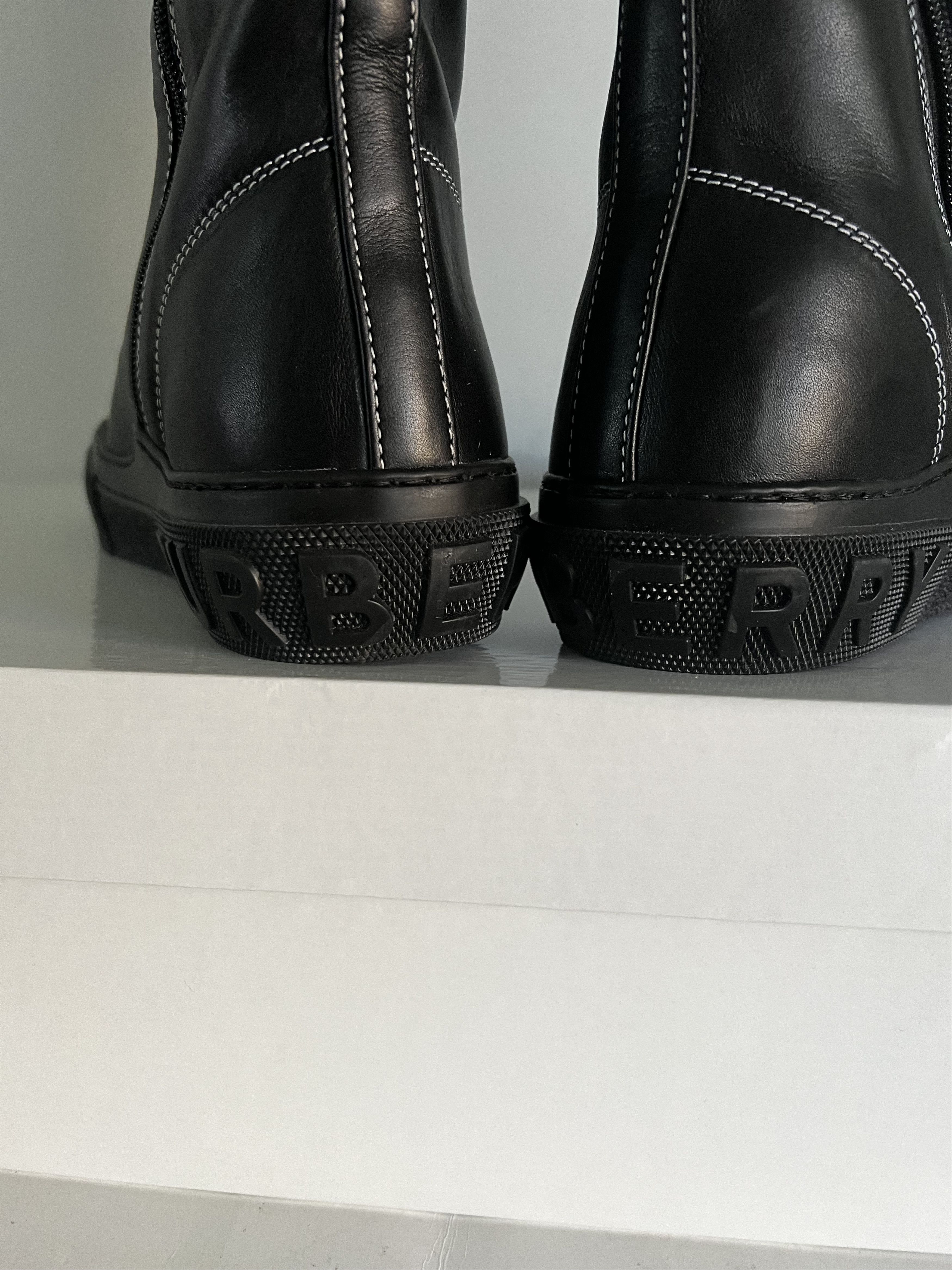 Burberry Knee-High Leather Sneakers Size US 9 / EU 42 - 7 Thumbnail