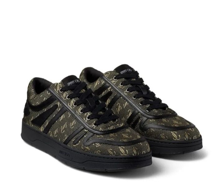 Jimmy Choo Jimmy Choo: Black/Gold Monogram Sneakers (BRAND NEW) Size US 9 / EU 42 - 1 Thumbnail